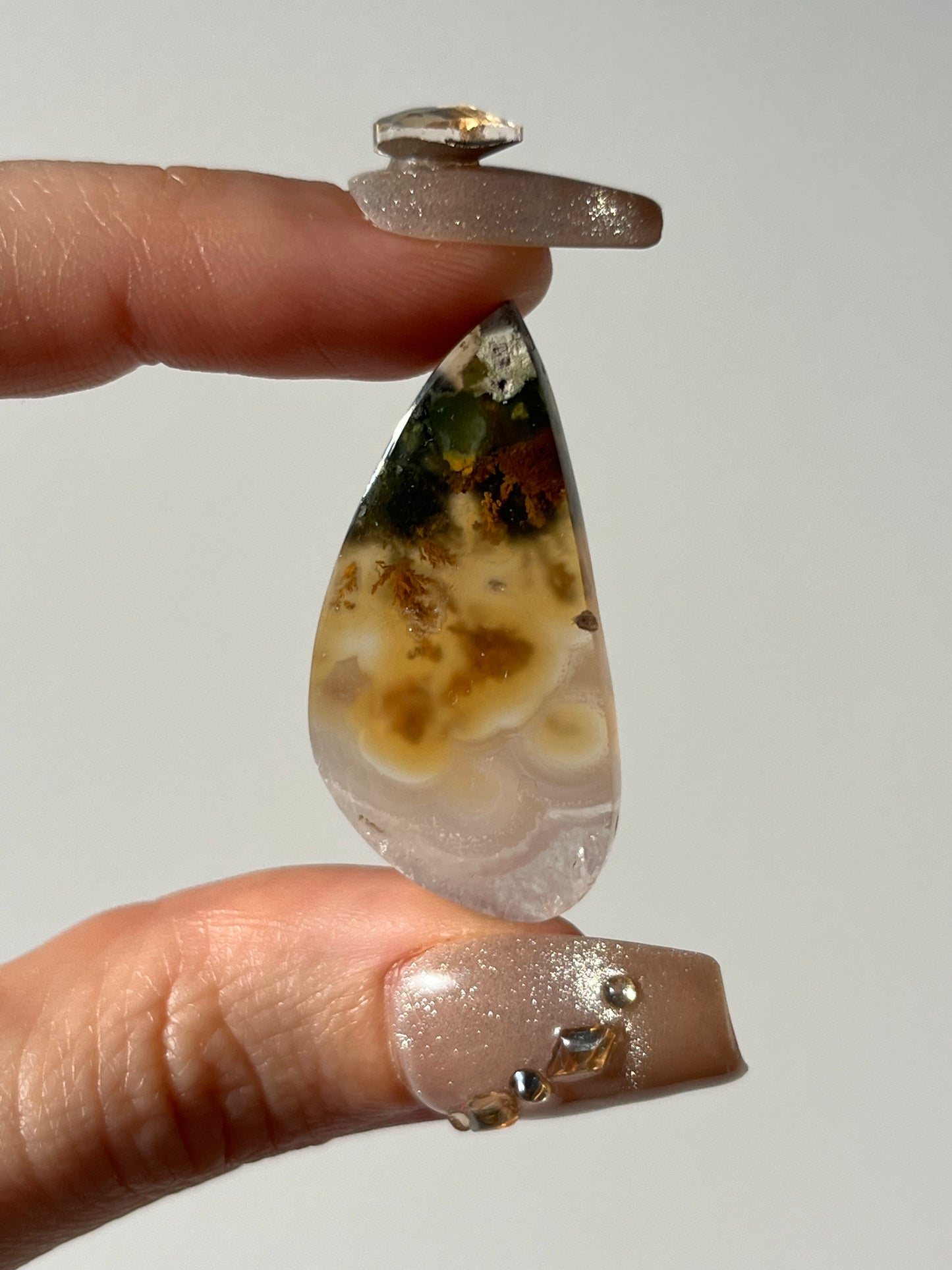 Nebula Agate and Scenic Moss Cabochon (You Choose)