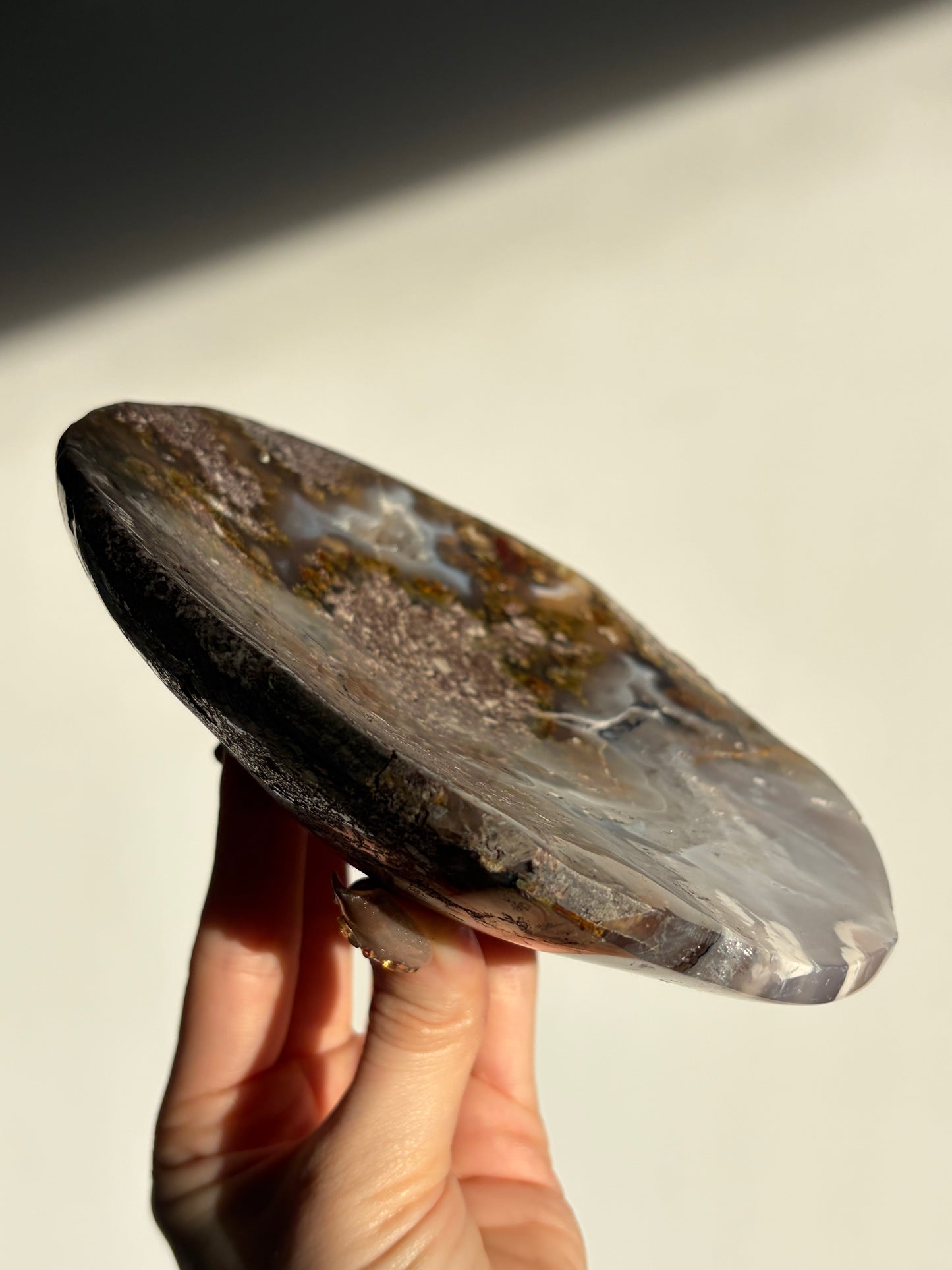 Nebula Agate Crystal Trinket Platter A
