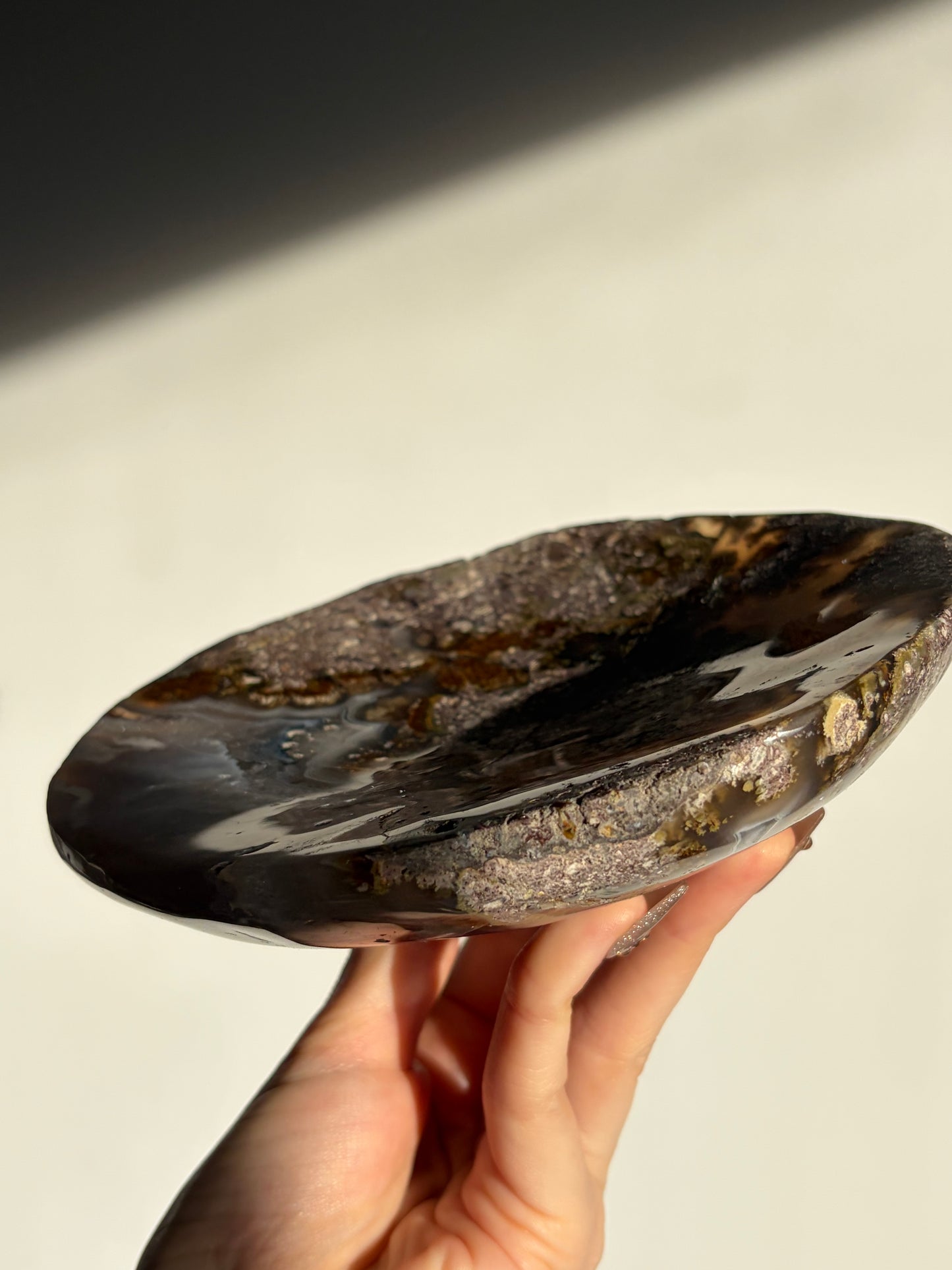Nebula Agate Crystal Trinket Platter A