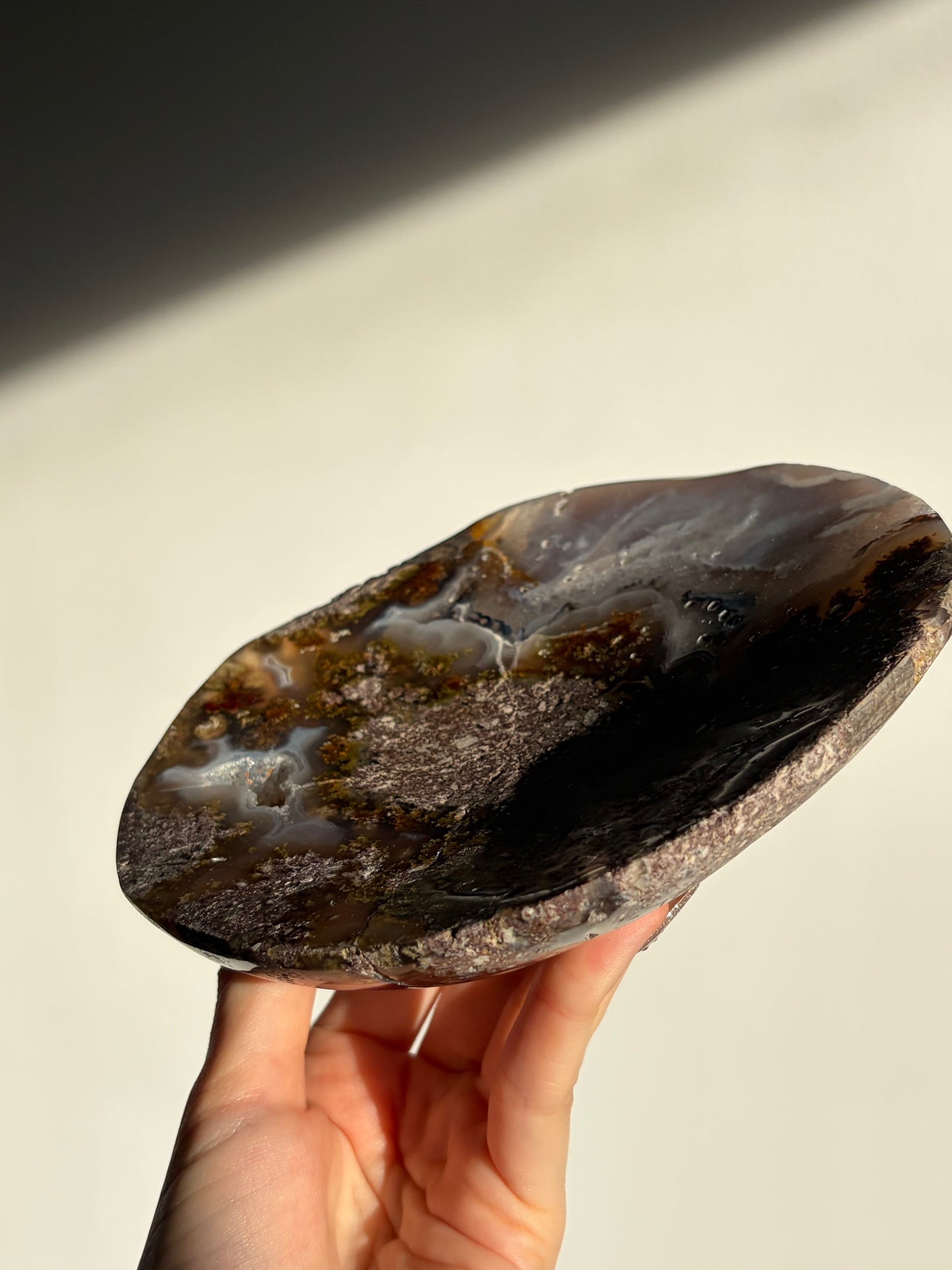 Nebula Agate Crystal Trinket Platter A