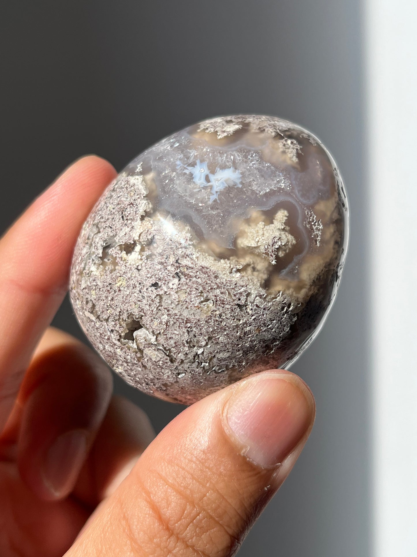 Nebula Agate Egg Carving B