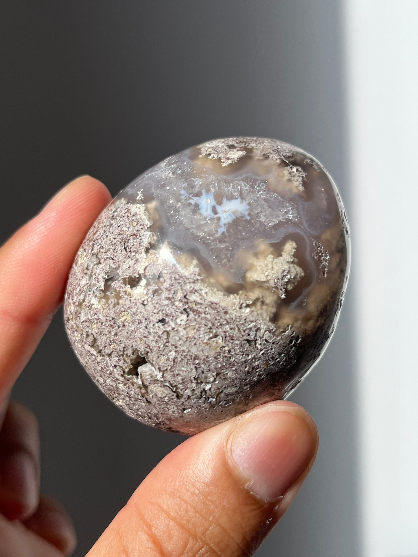 Nebula Agate Egg Carving B
