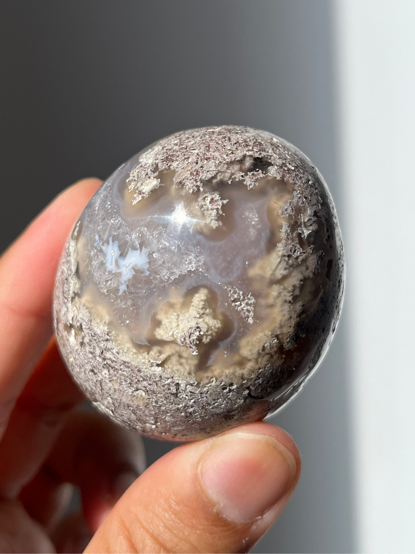 Nebula Agate Egg Carving B