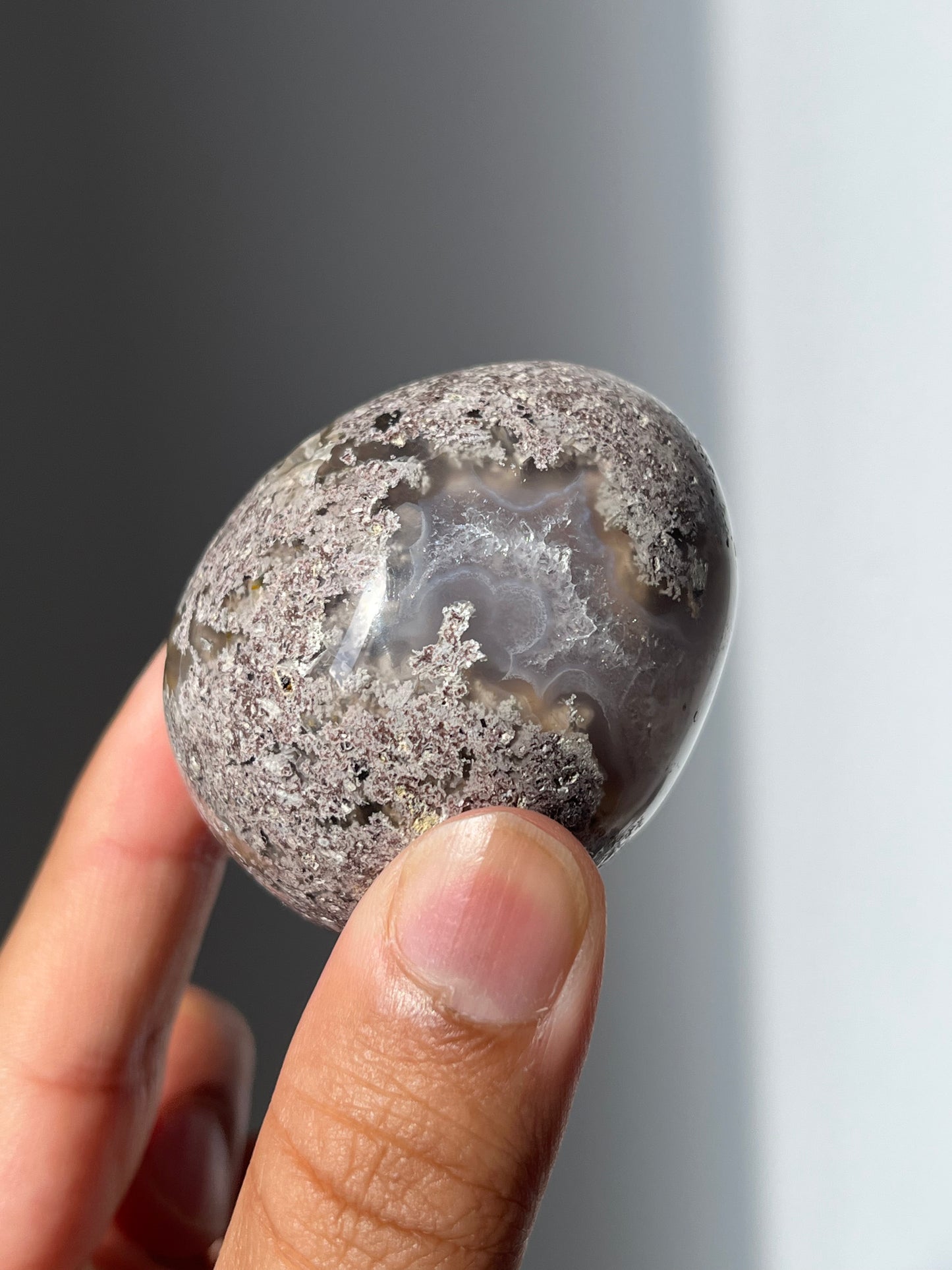 Nebula Agate Egg Carving B