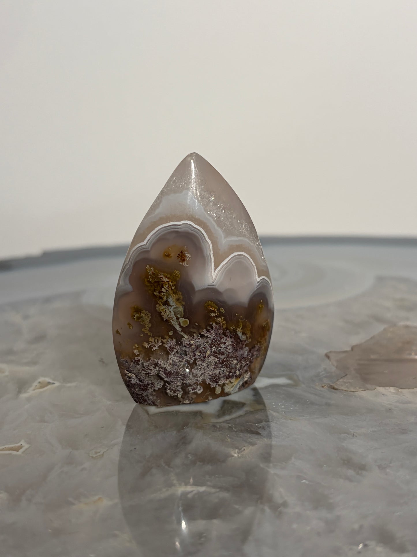 Nebula Agate Flame Carving A