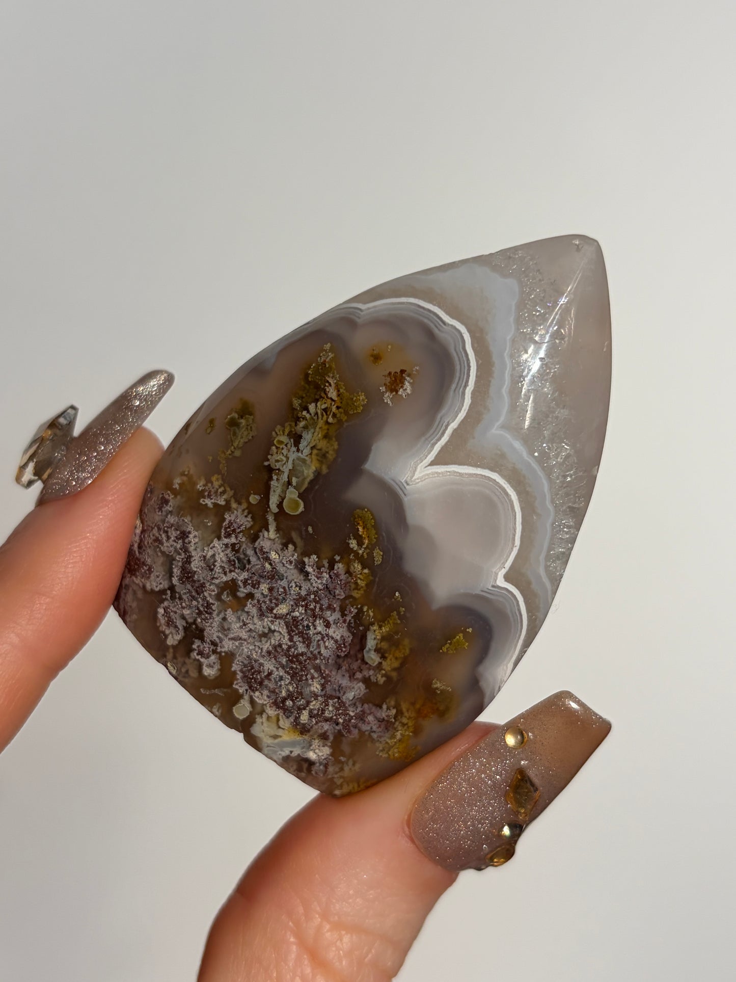 Nebula Agate Flame Carving A