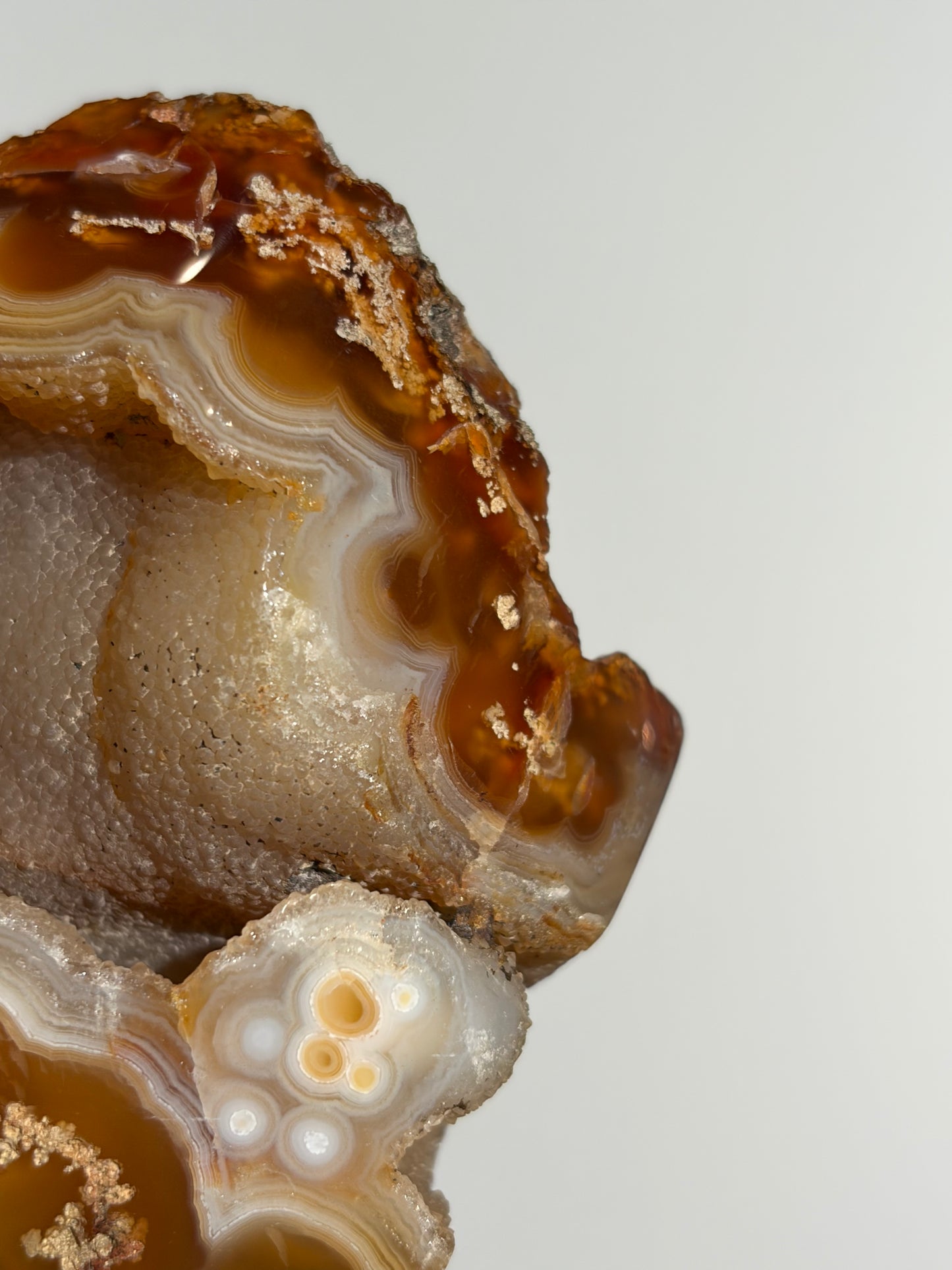 “Solar Garden” Honey World Nebula Agate with Quartz Freeform