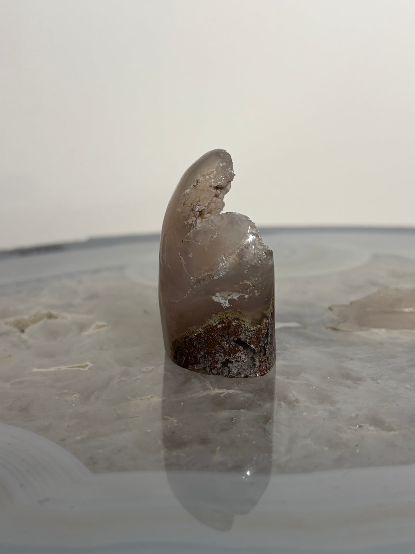 Druzy Nebula Agate Freeform with Scenic Moss B