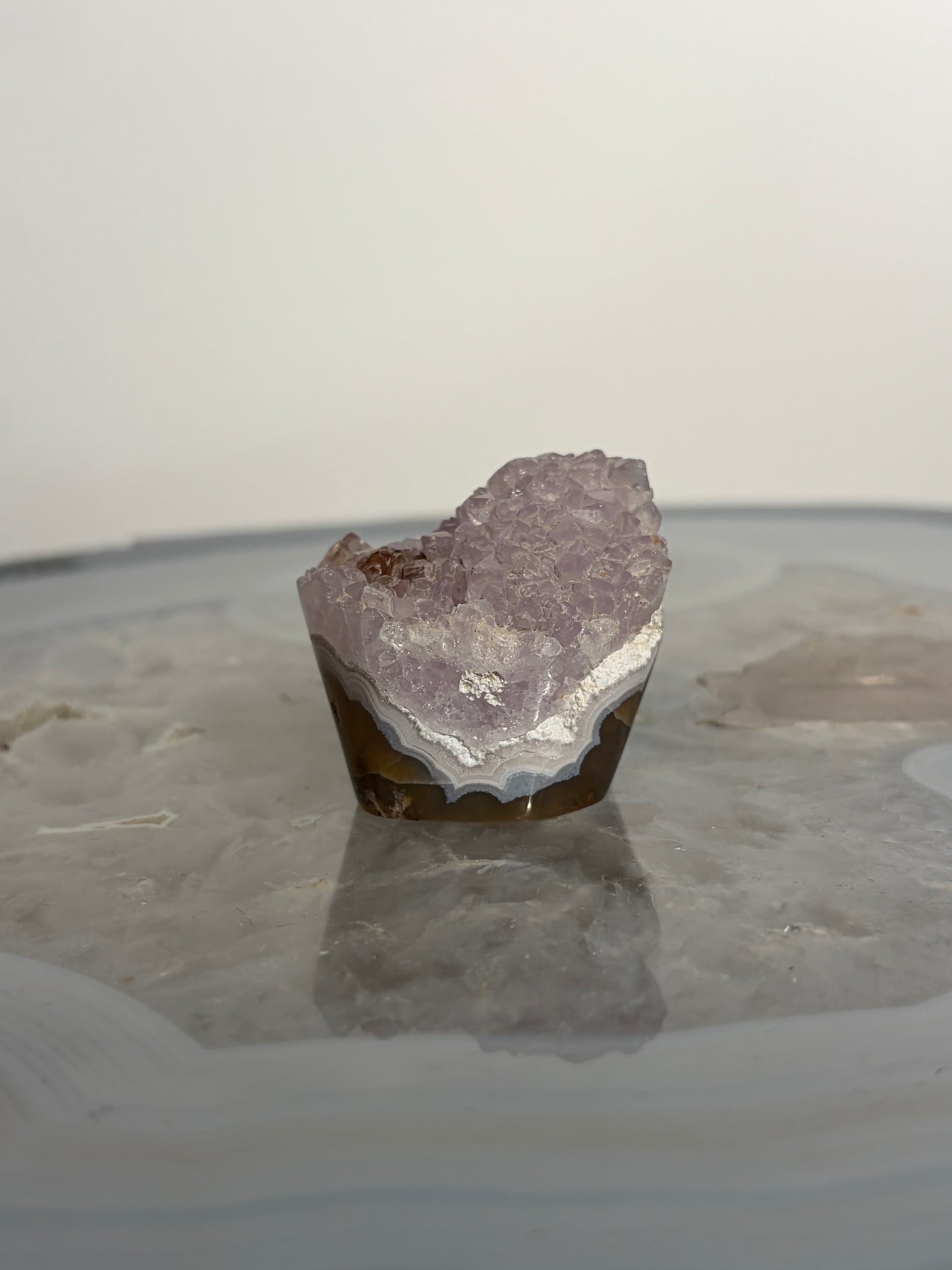 Nebula Agate with Amethyst Freeform F