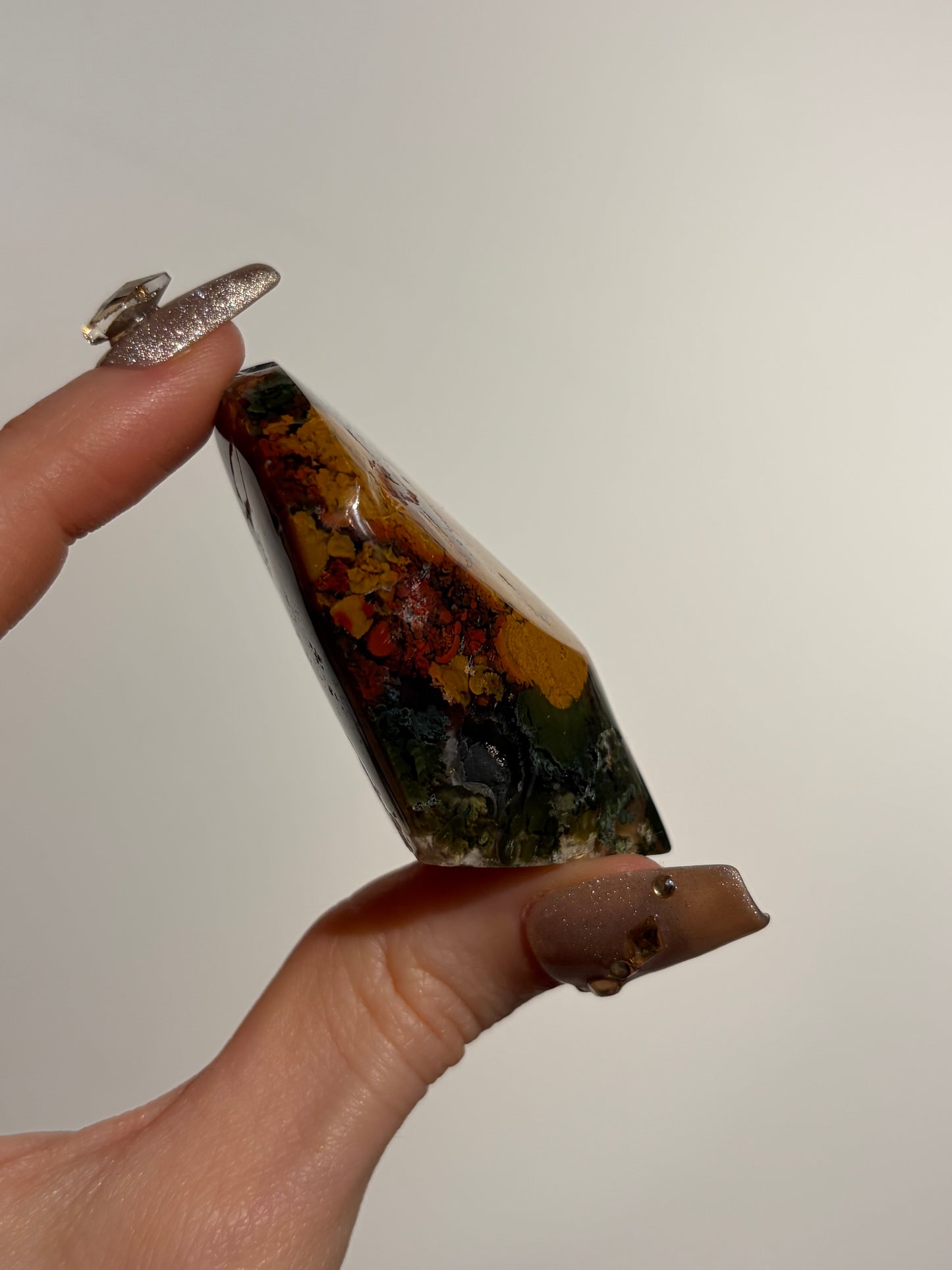 Nebula Agate with Multicoloured Moss Freeform I