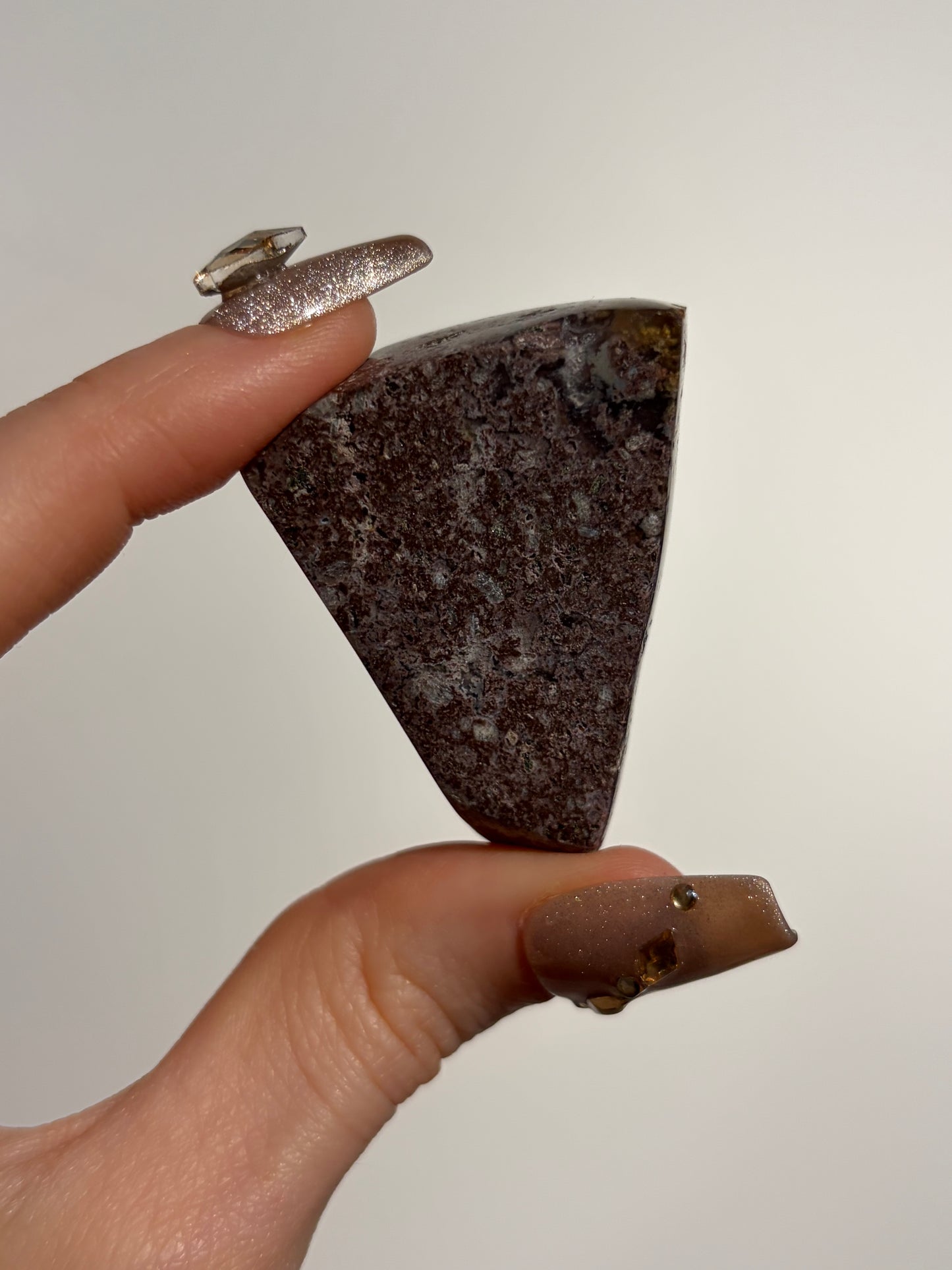 Druzy Nebula Agate with Multicoloured Moss Freeform J