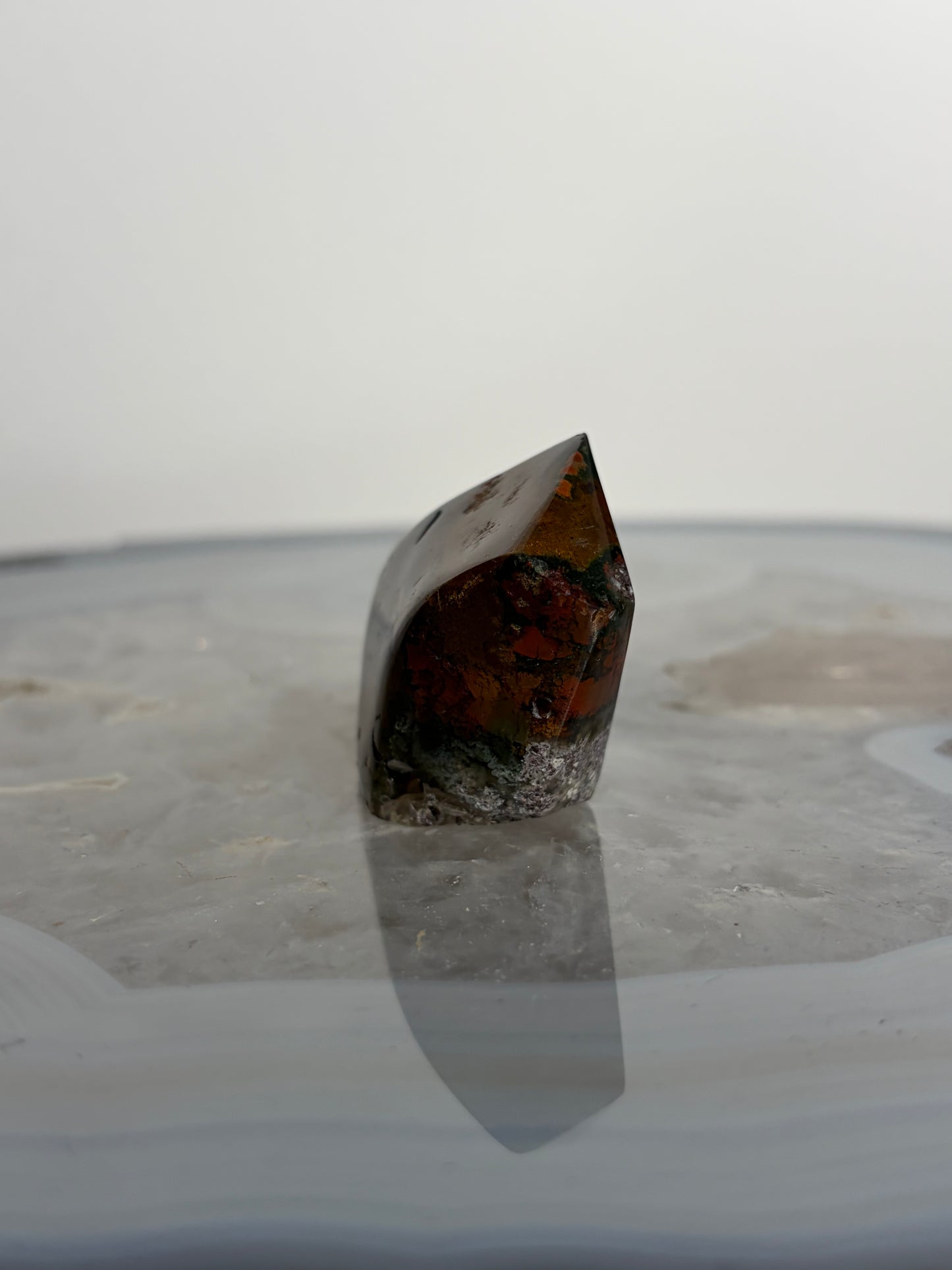 Nebula Agate with Multicoloured Moss Freeform K