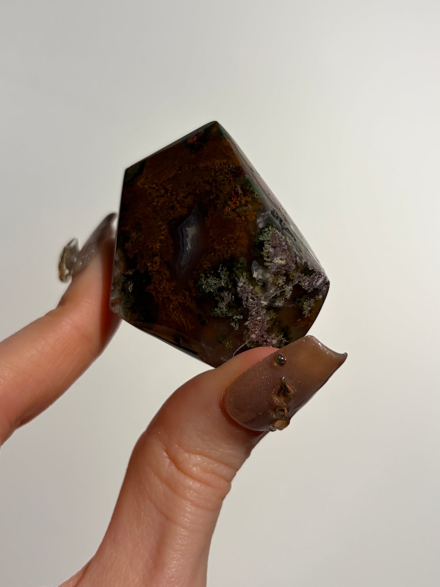Nebula Agate with Multicoloured Moss Freeform K