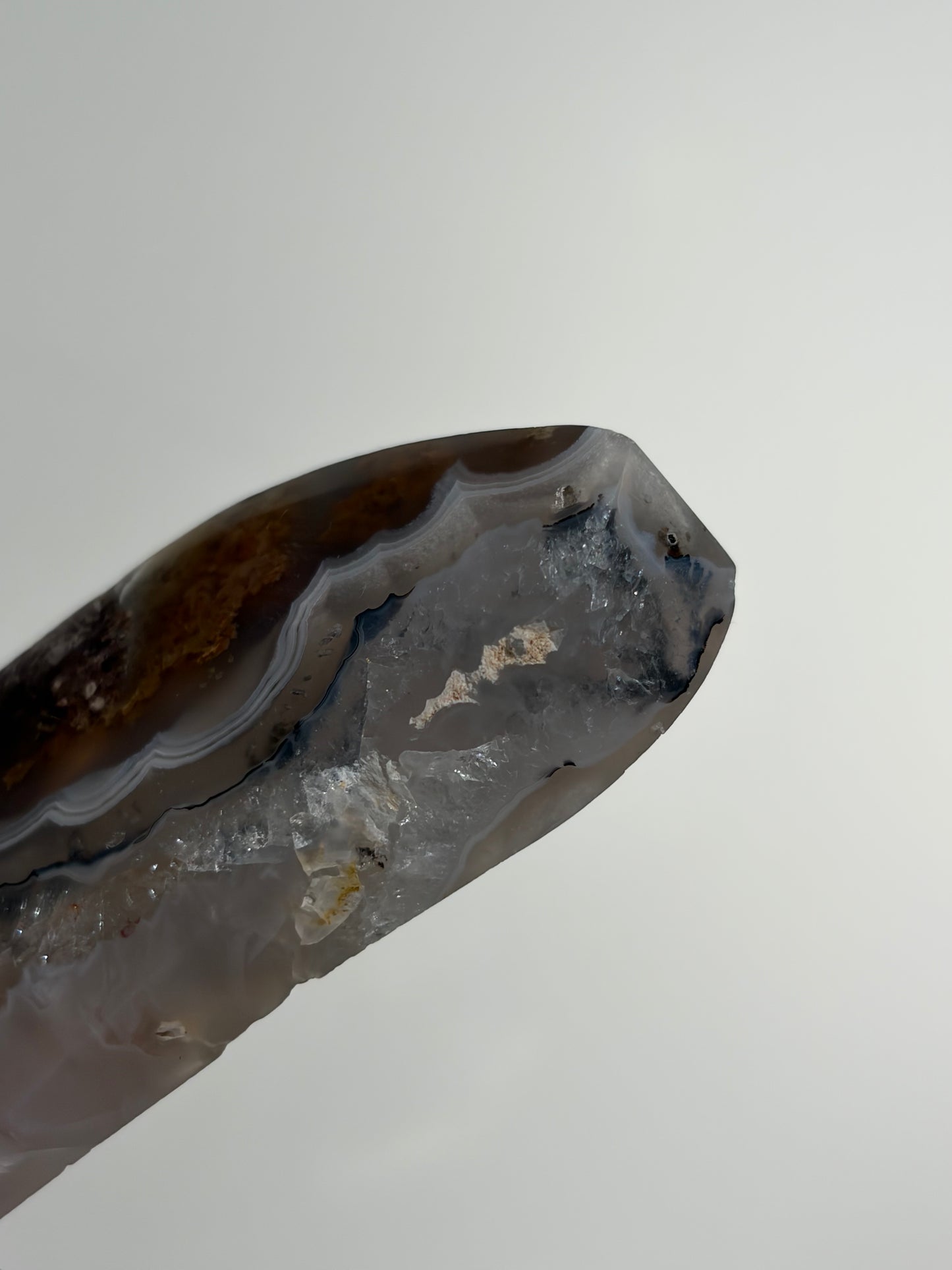 Nebula Agate Freeform with Dendritic Inclusions O