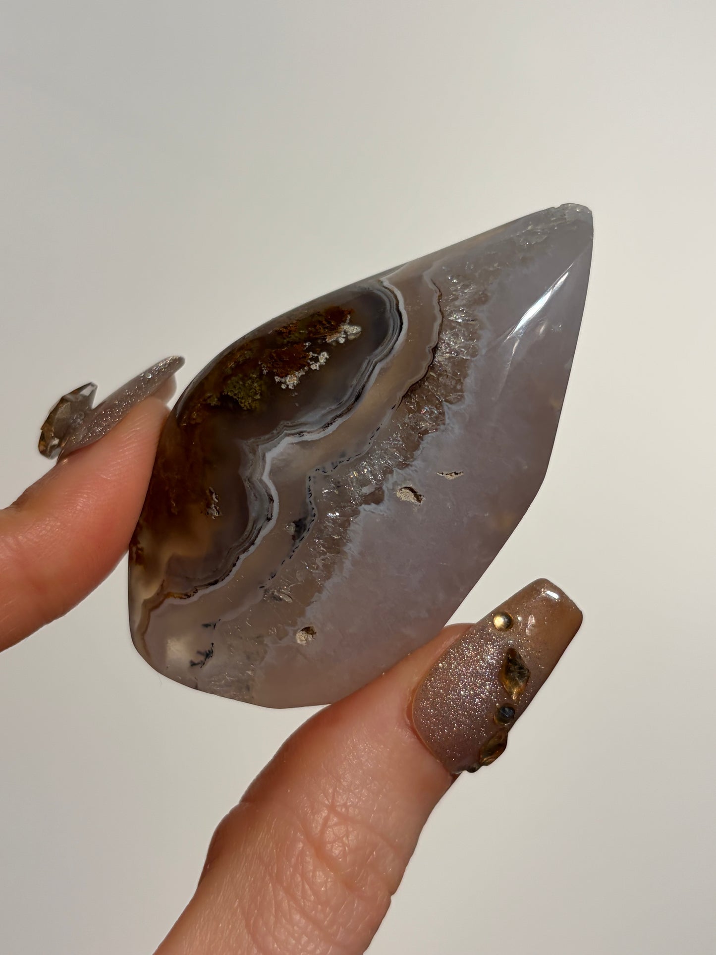 Nebula Agate Freeform with Dendritic Inclusions P
