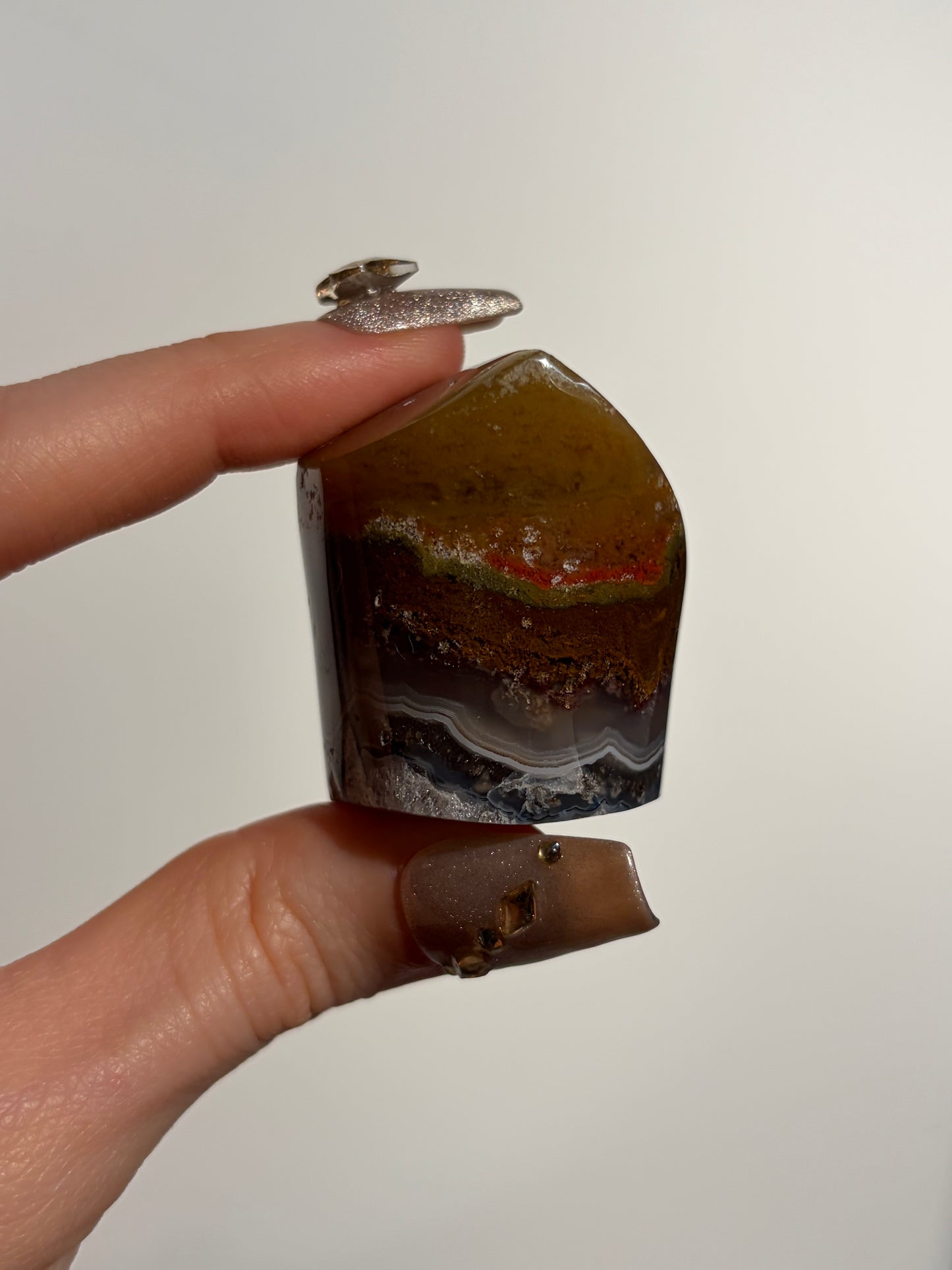 Nebula Agate Freeform with Dendritic Inclusions S