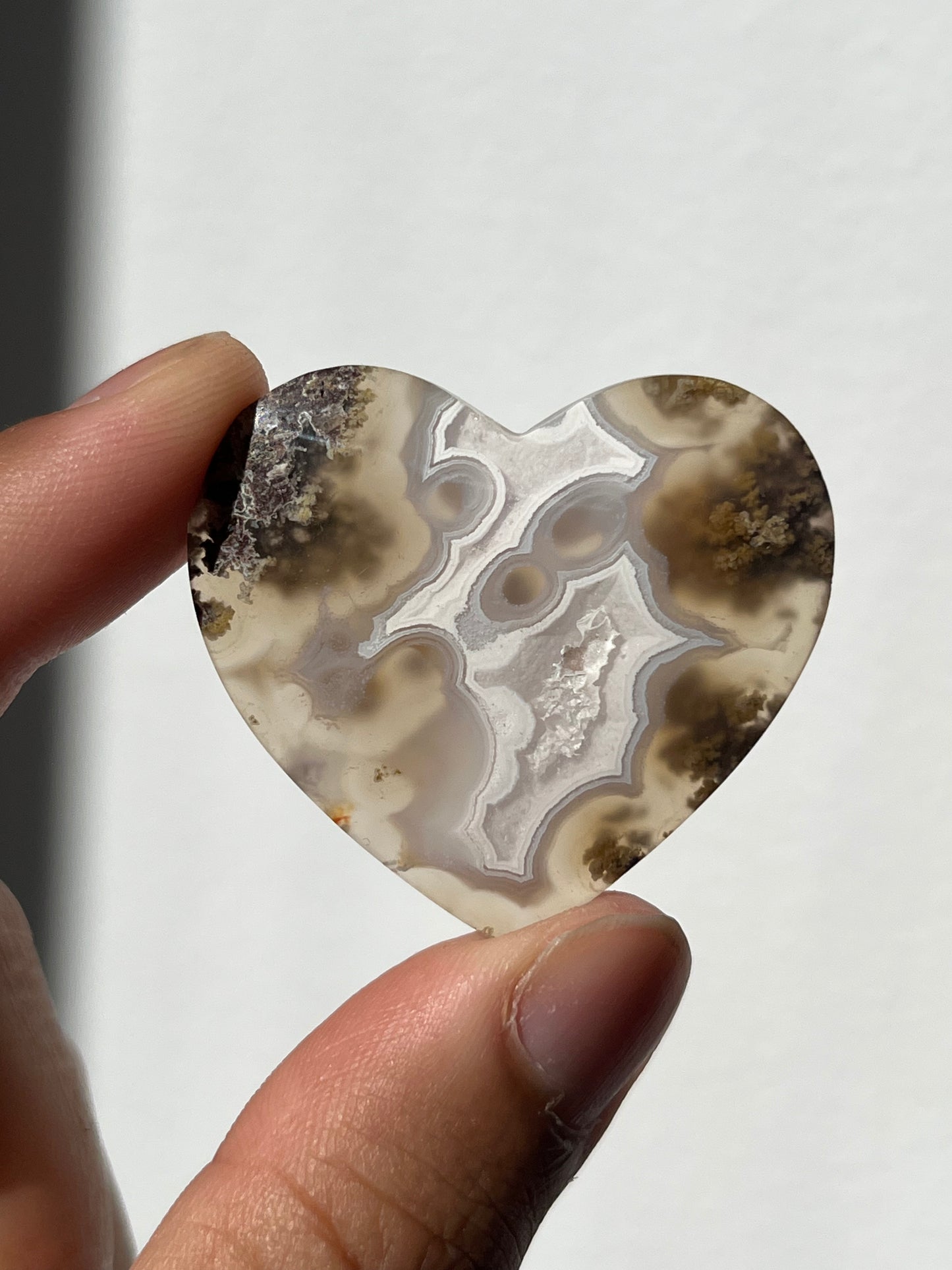 Nebula Agate Heart Cabochon (You Choose)