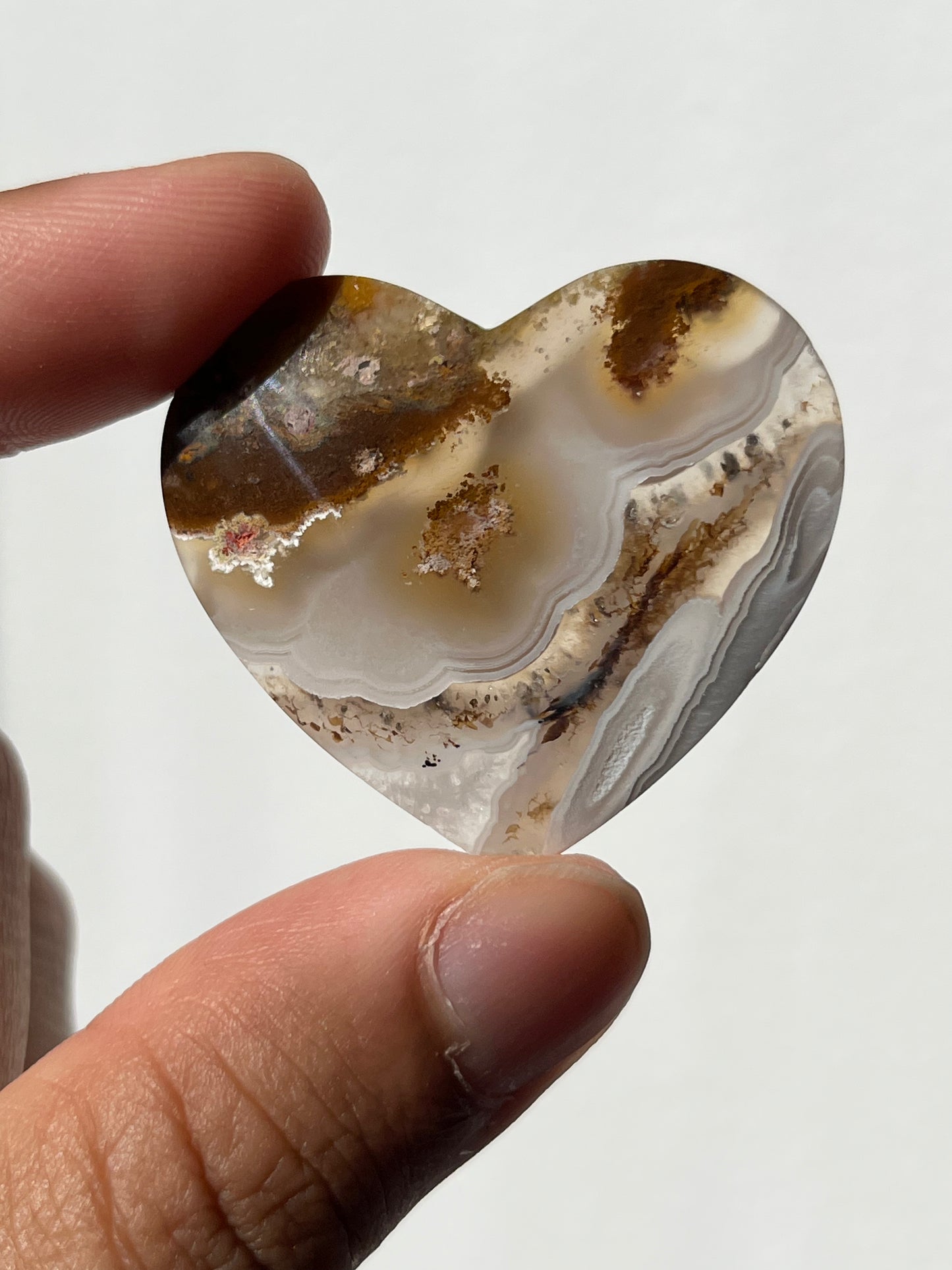 Nebula Agate Heart Cabochon (You Choose)