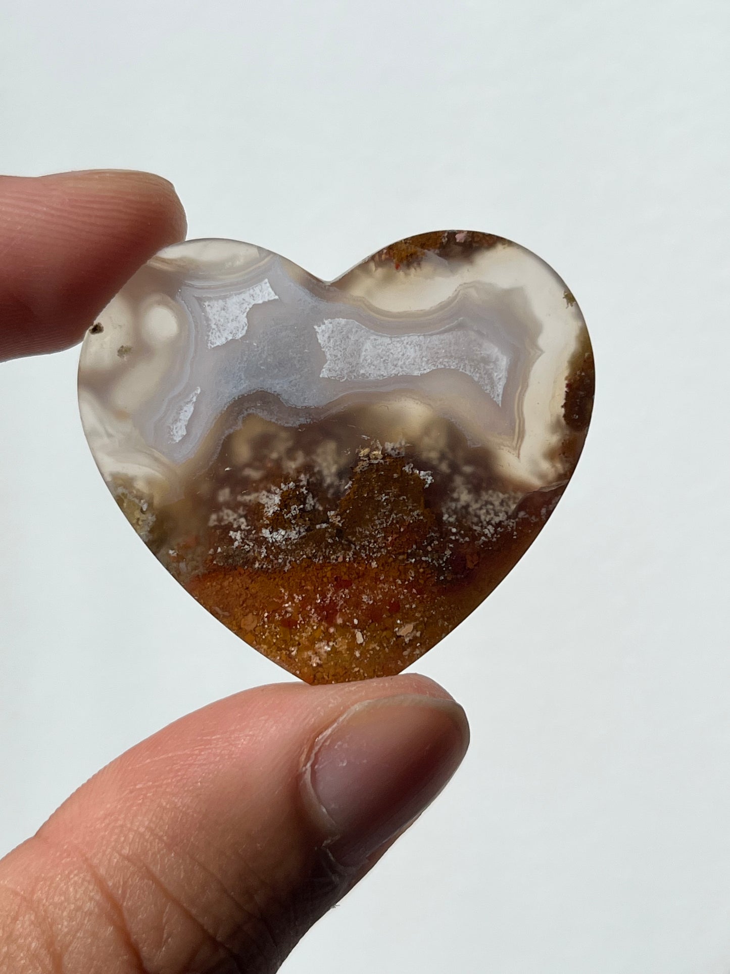 Nebula Agate Heart Cabochon (You Choose)