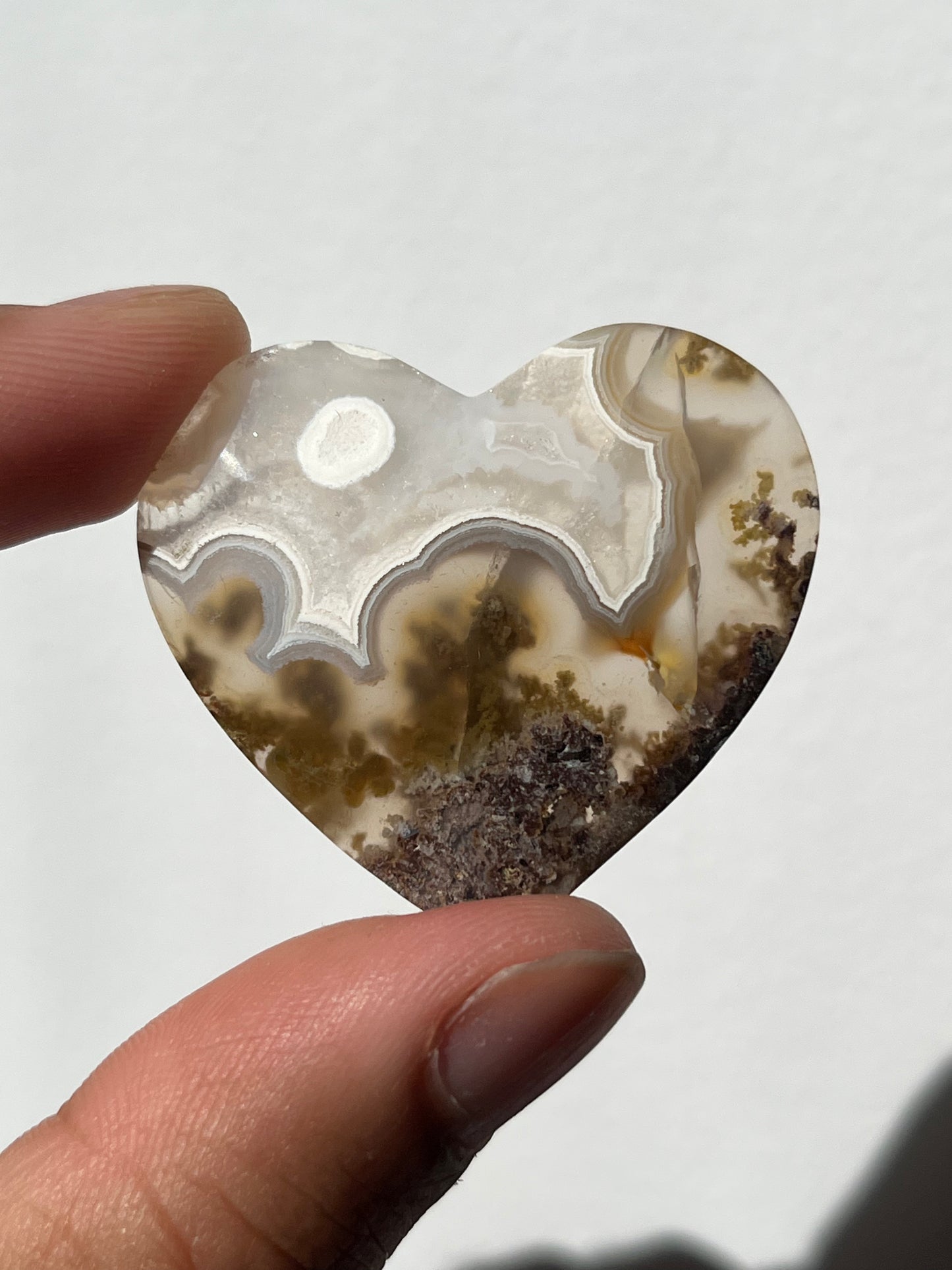 Nebula Agate Heart Cabochon (You Choose)