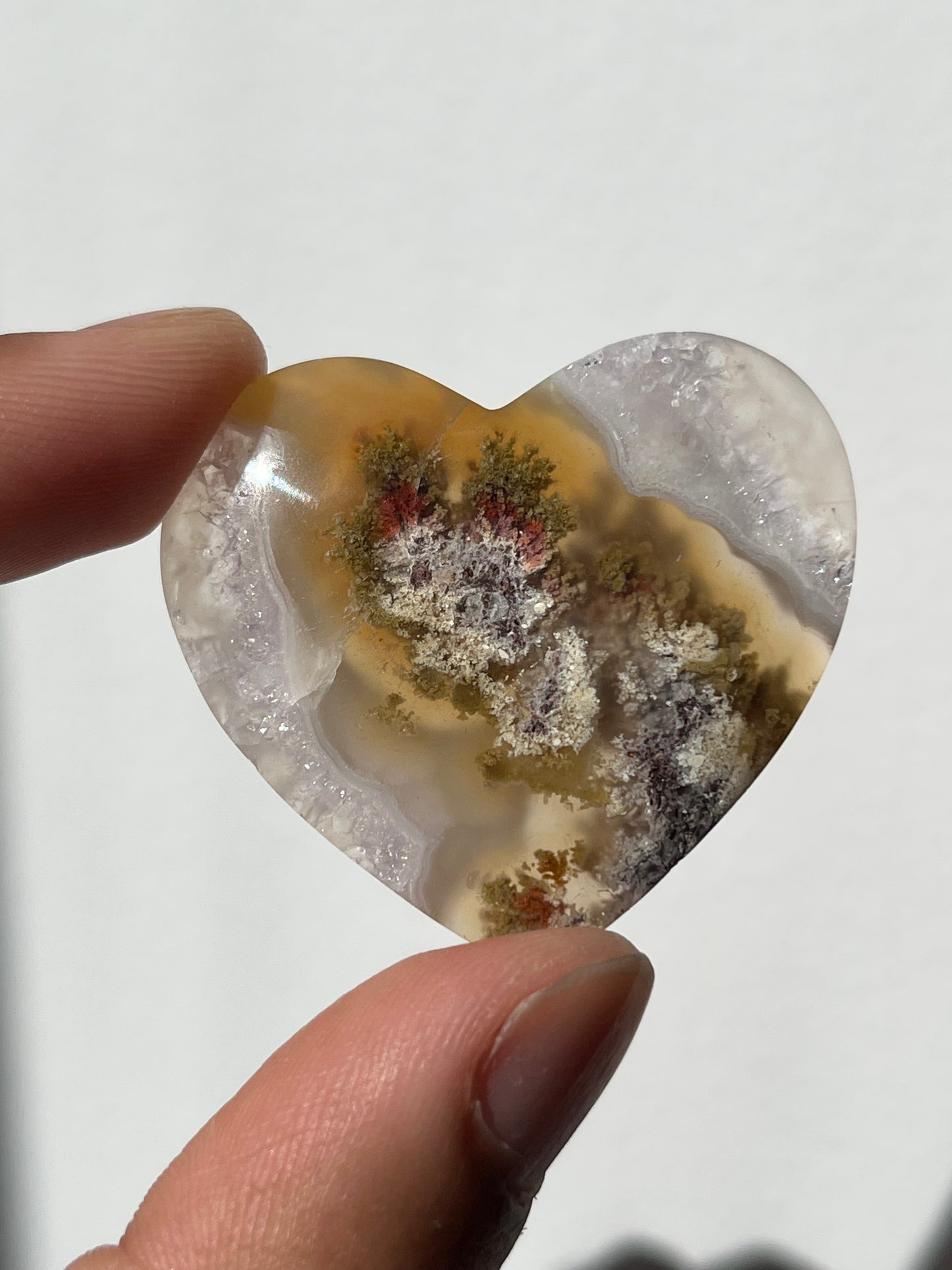 Nebula Agate Heart Cabochon (You Choose)