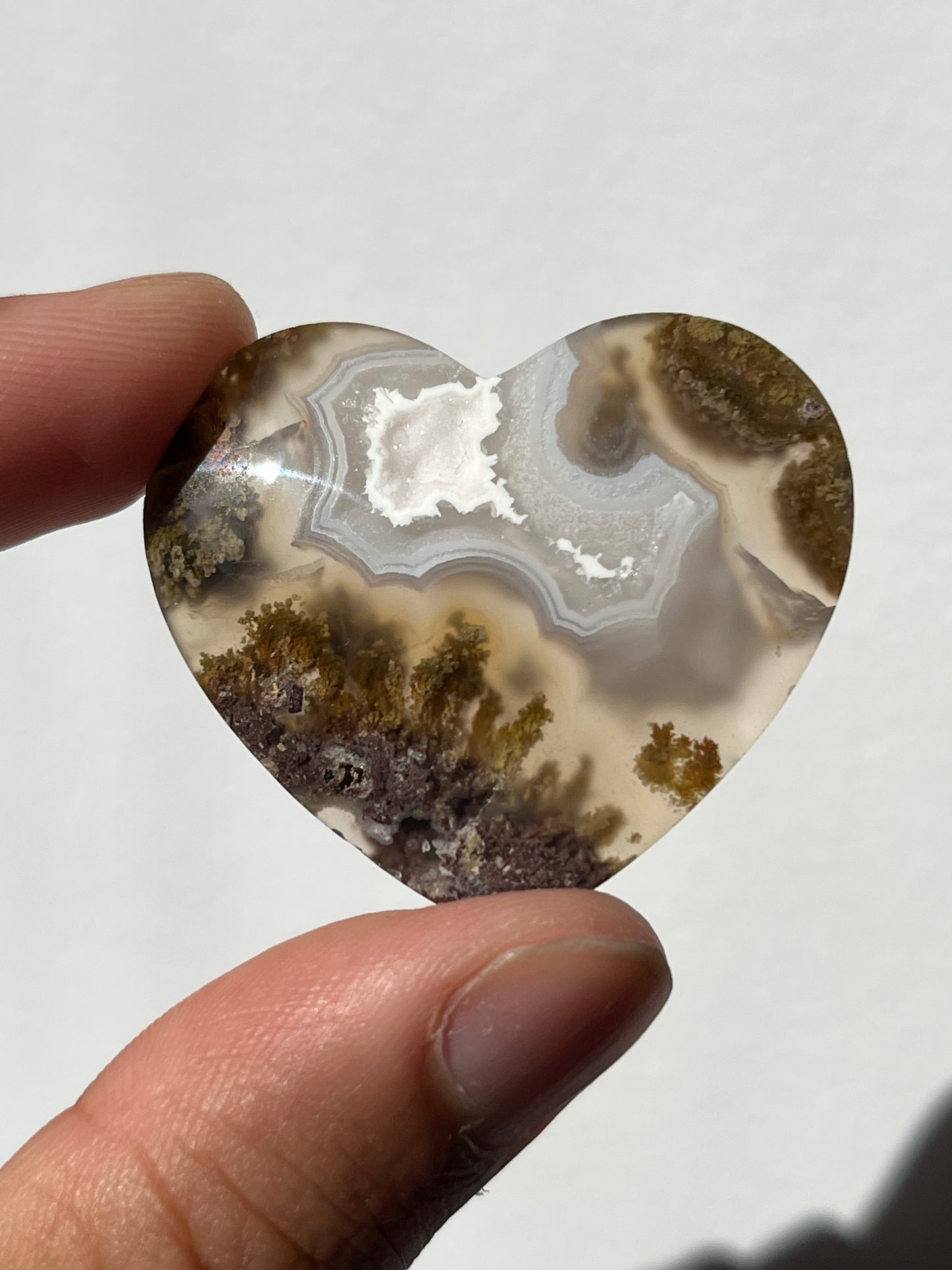 Nebula Agate Heart Cabochon (You Choose)