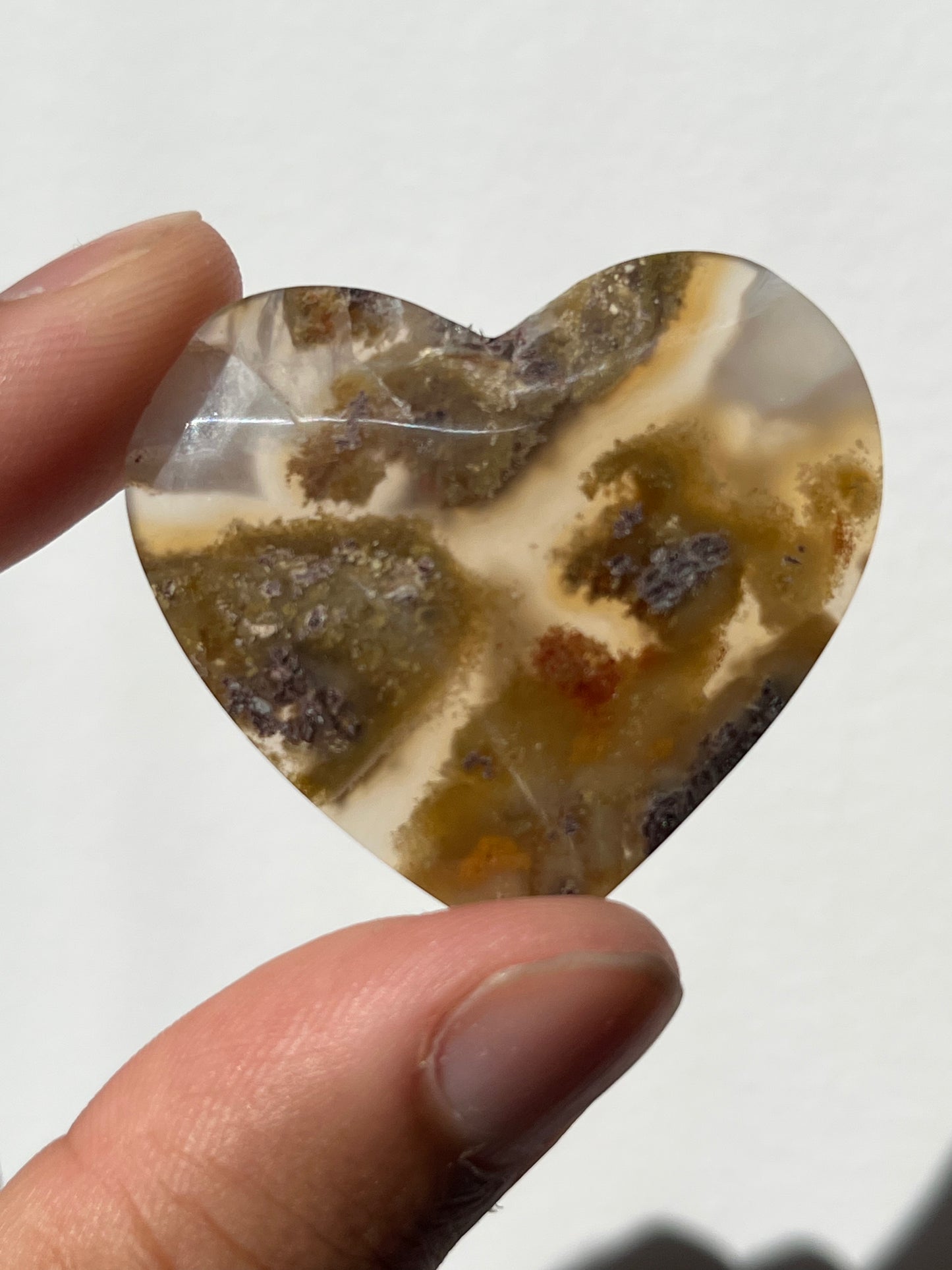 Nebula Agate Heart Cabochon (You Choose)
