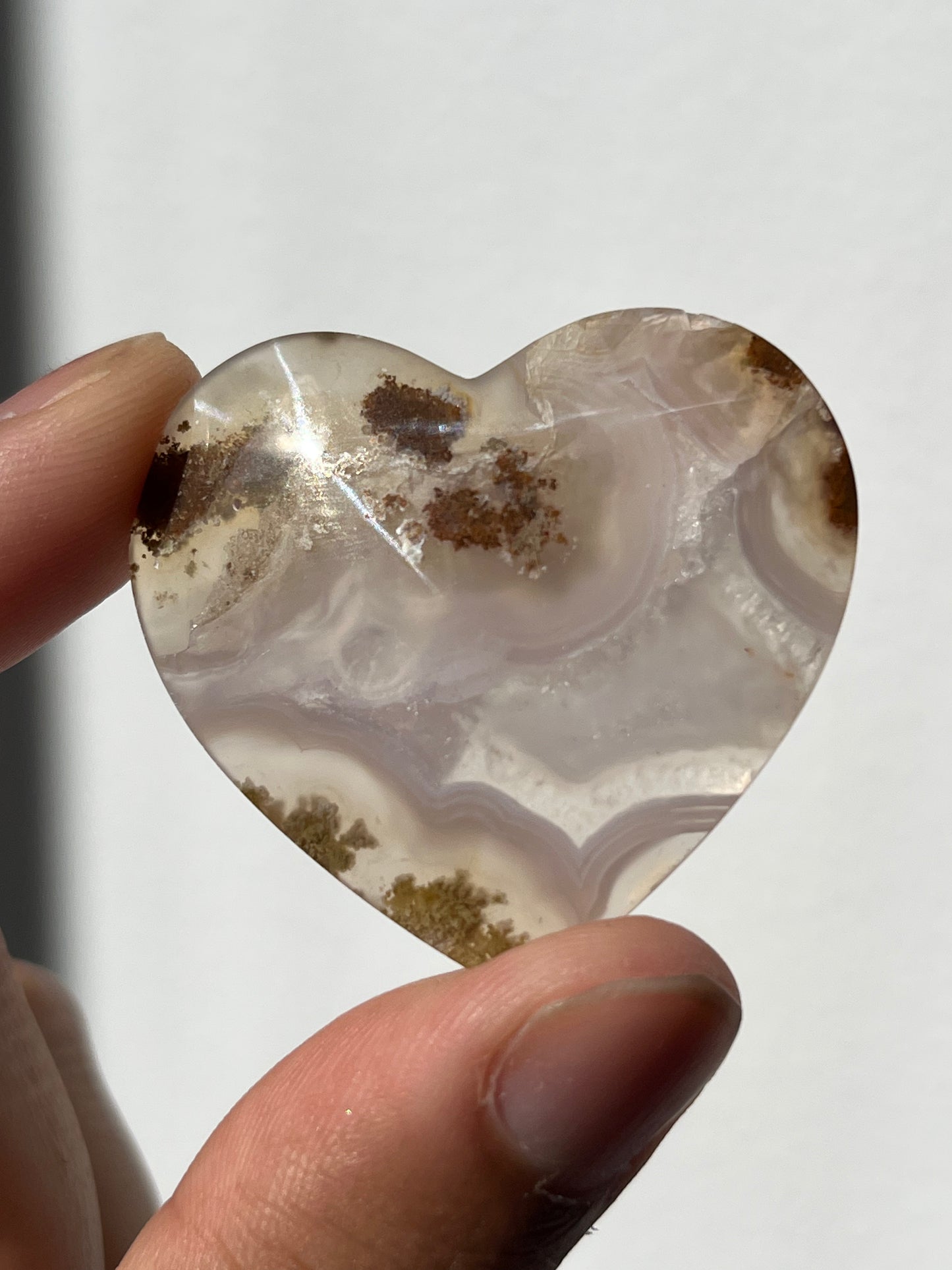 Nebula Agate Heart Cabochon (You Choose)