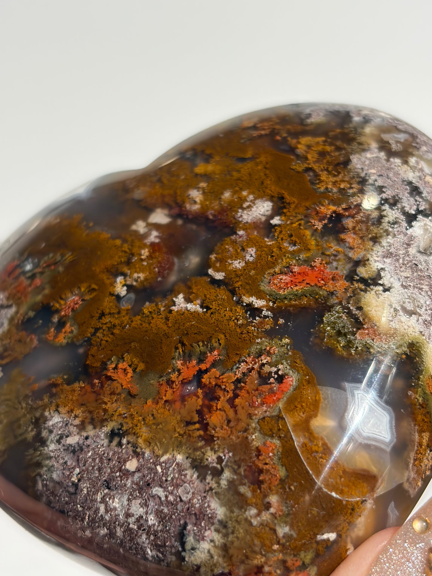 “Starlit Cradle” Druzy Nebula Agate Statement Heart Carving B