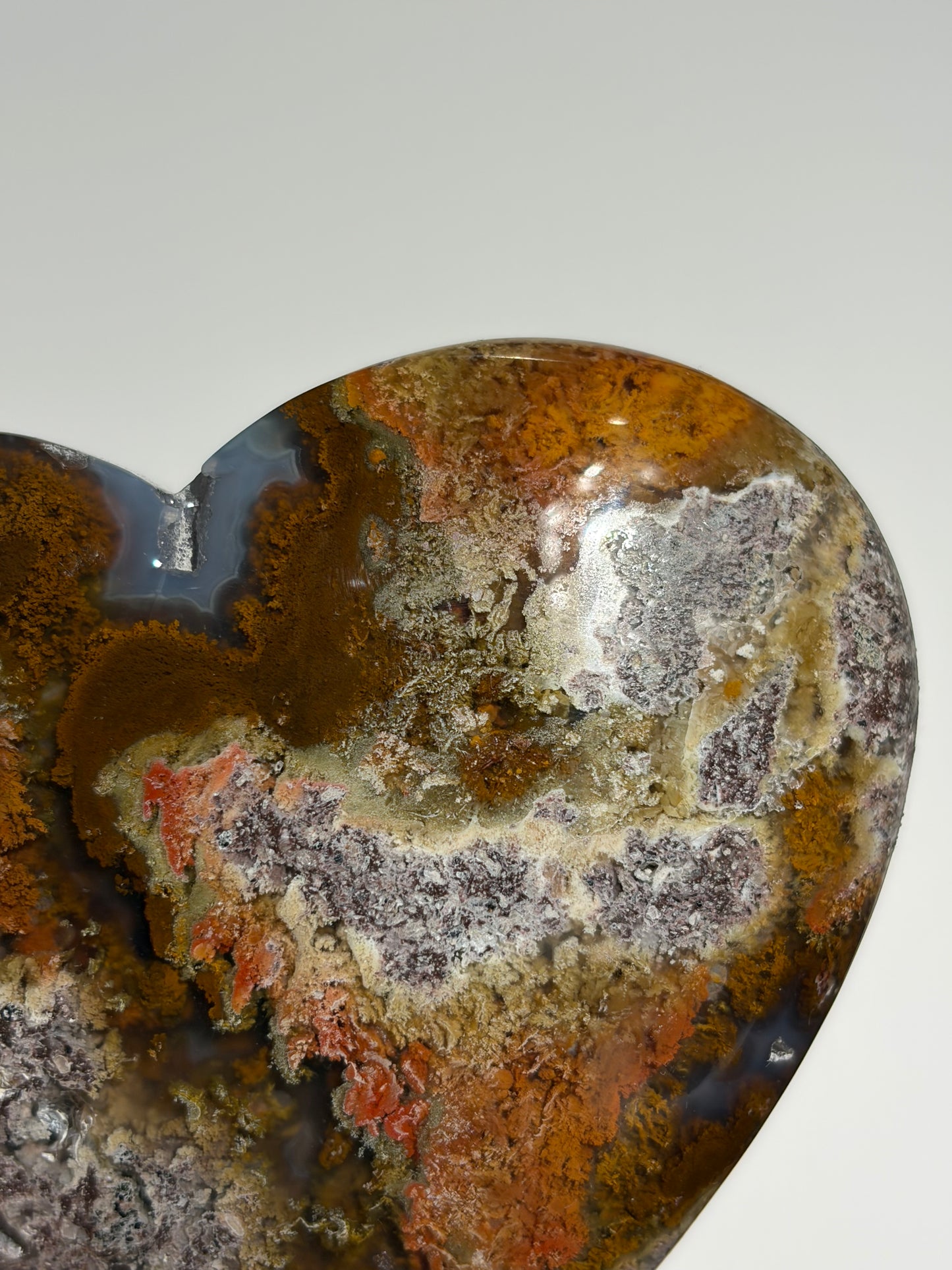 Nebula Agate Statement Heart Carving C