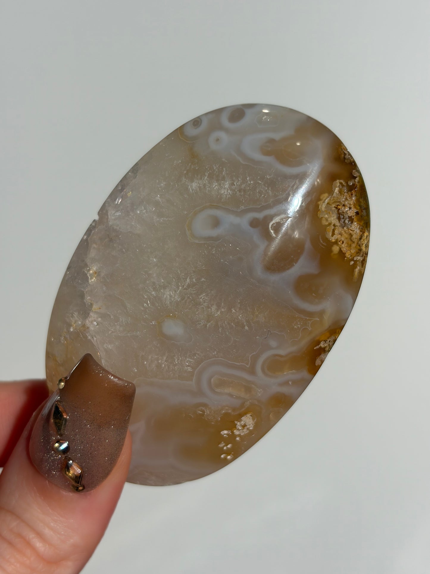 “Honey World” Carnelian Nebula Agate Palmstone A