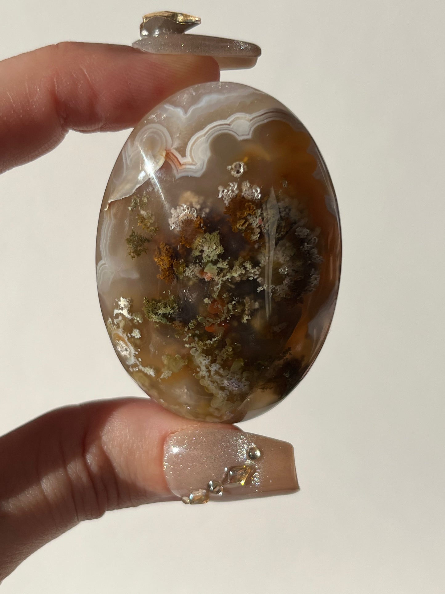 Orbicular Nebula Agate Palmstone G