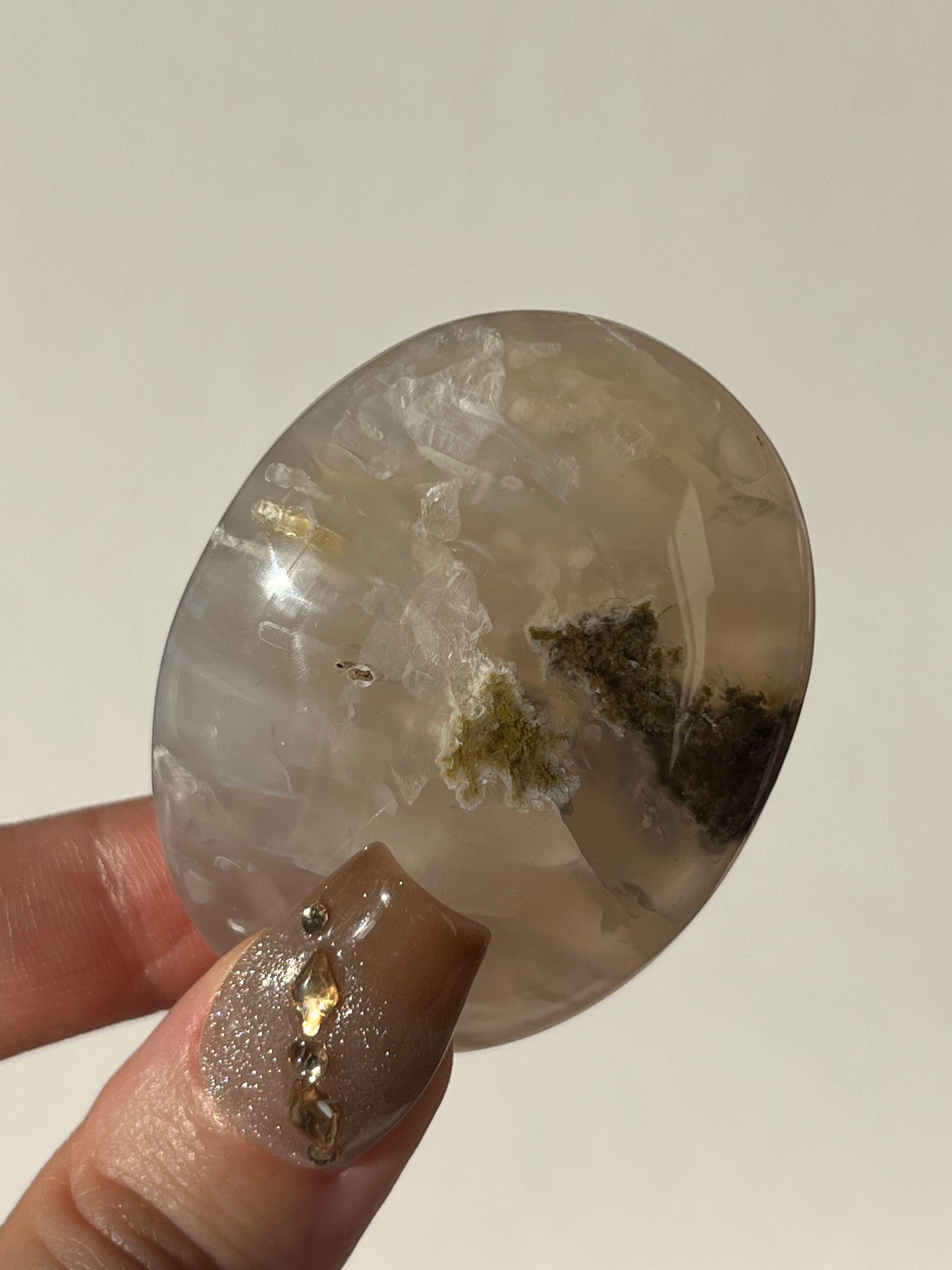 Jelly Orbicular Nebula Agate Palmstone O