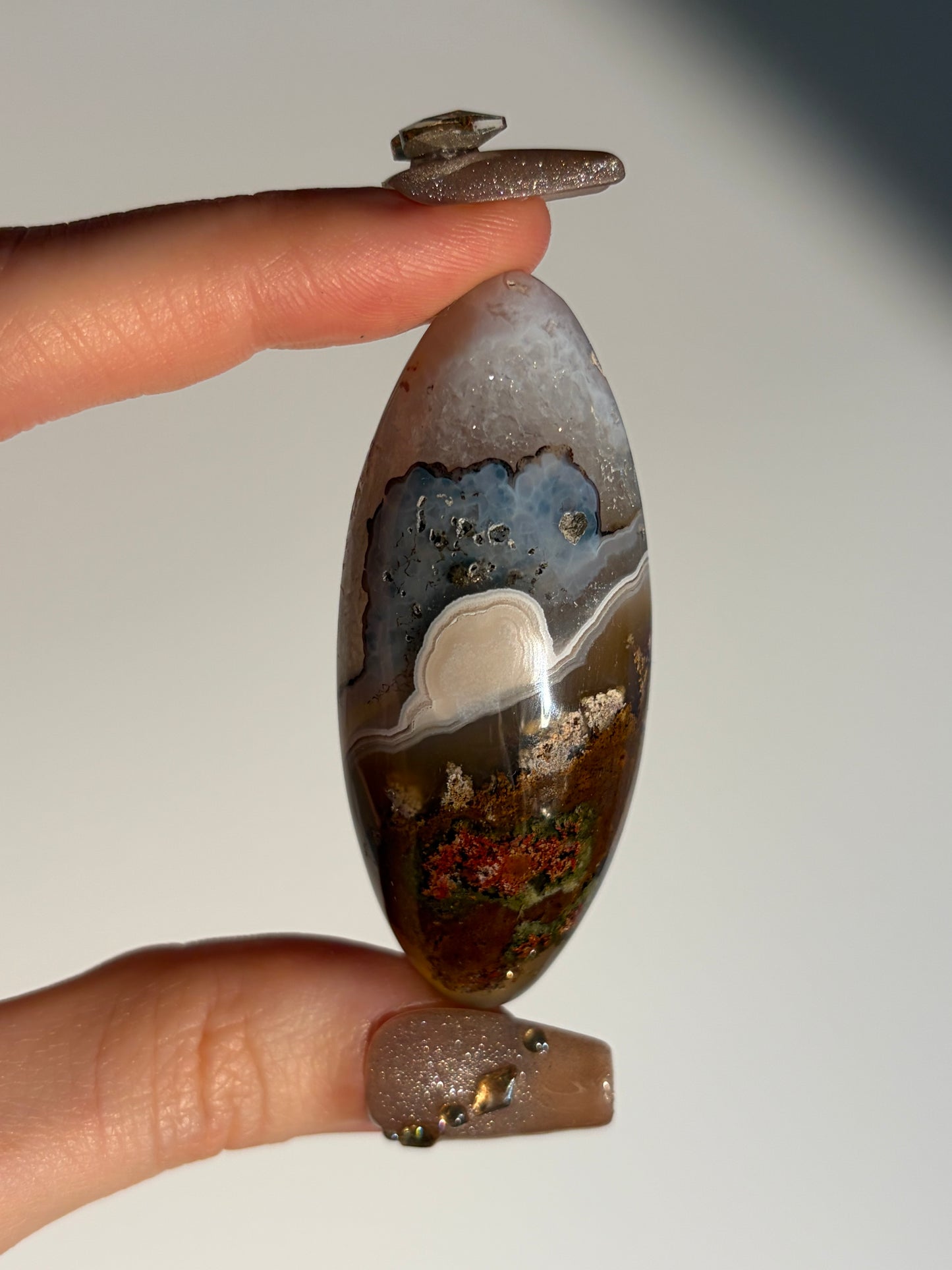 Nebula Agate Shiva with Dendritic Inclusions G