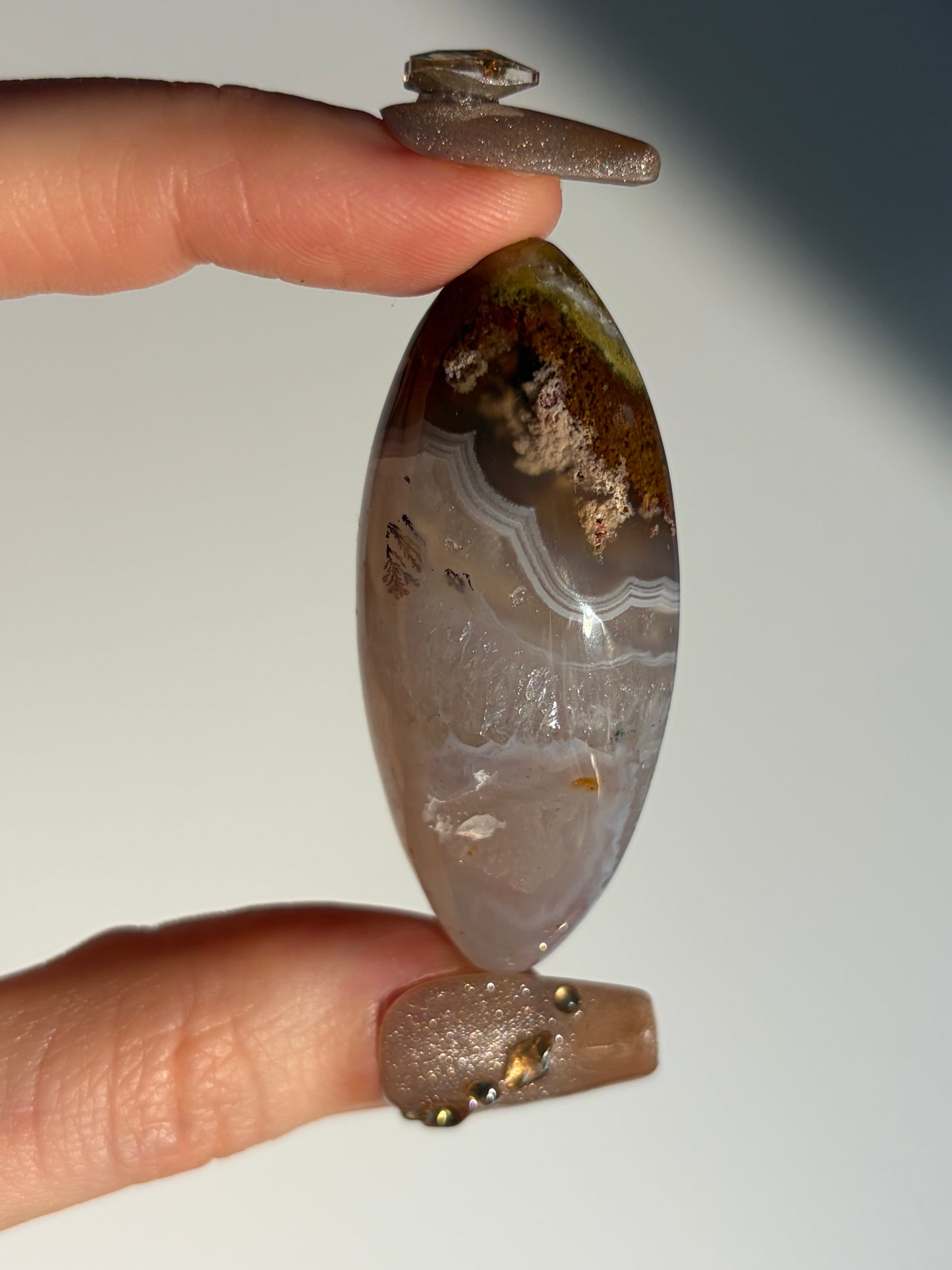 Nebula Agate with Dendritic Inclusions Shiva L
