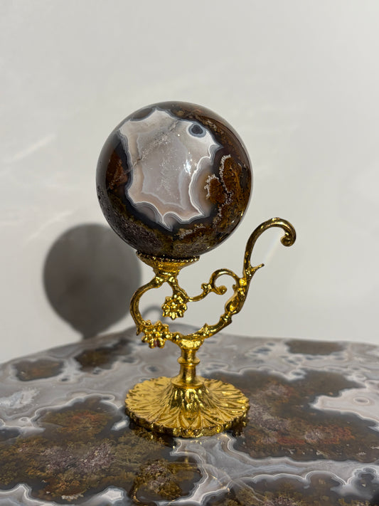 “Terra Nebulus” Nebula Agate Sphere C