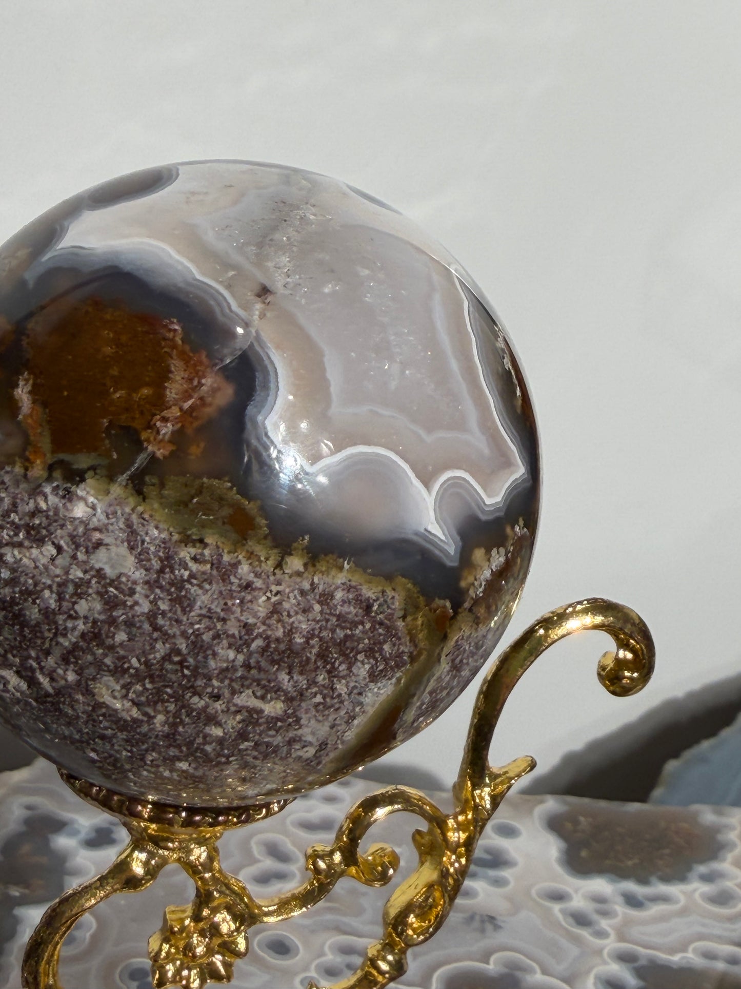 “Terra Nebulus” Nebula Agate Sphere C