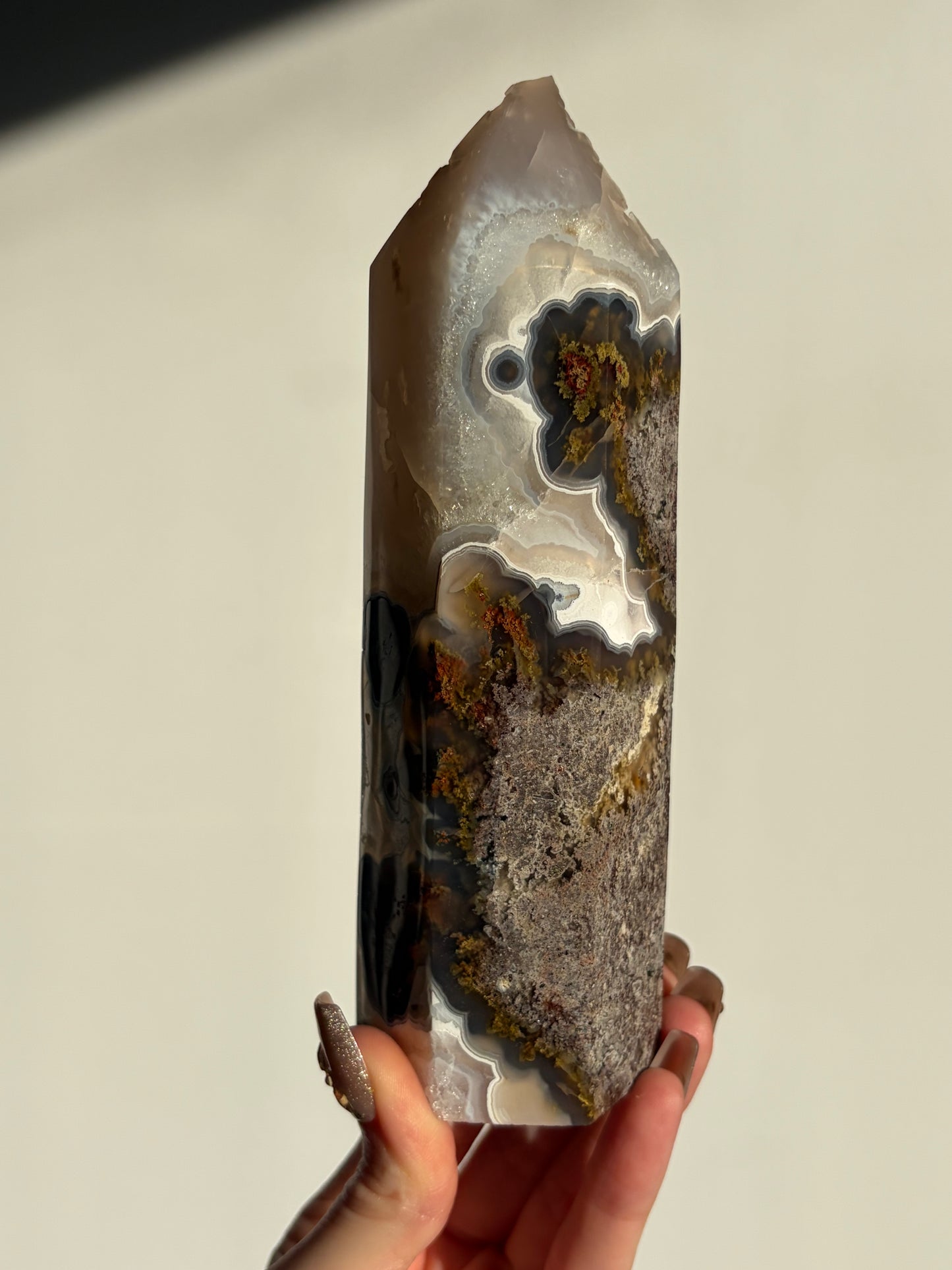 “Celestial Blooms” Nebula Agate Axis Statement Tower A