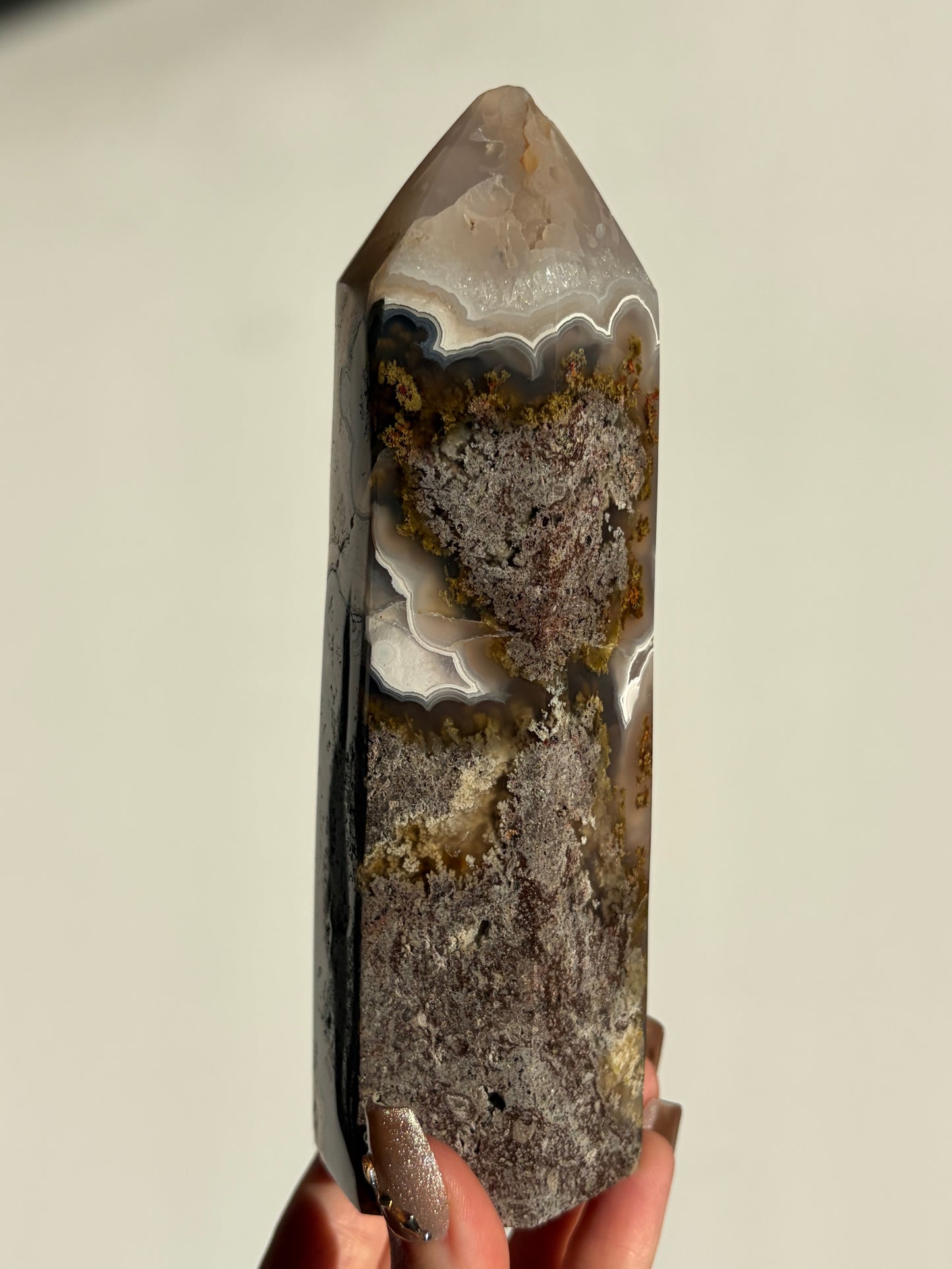“Celestial Blooms” Nebula Agate Axis Statement Tower A