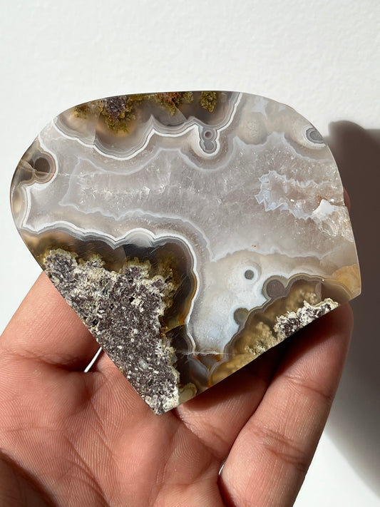 Nebula Agate and Scenic Moss Standing Freeform A
