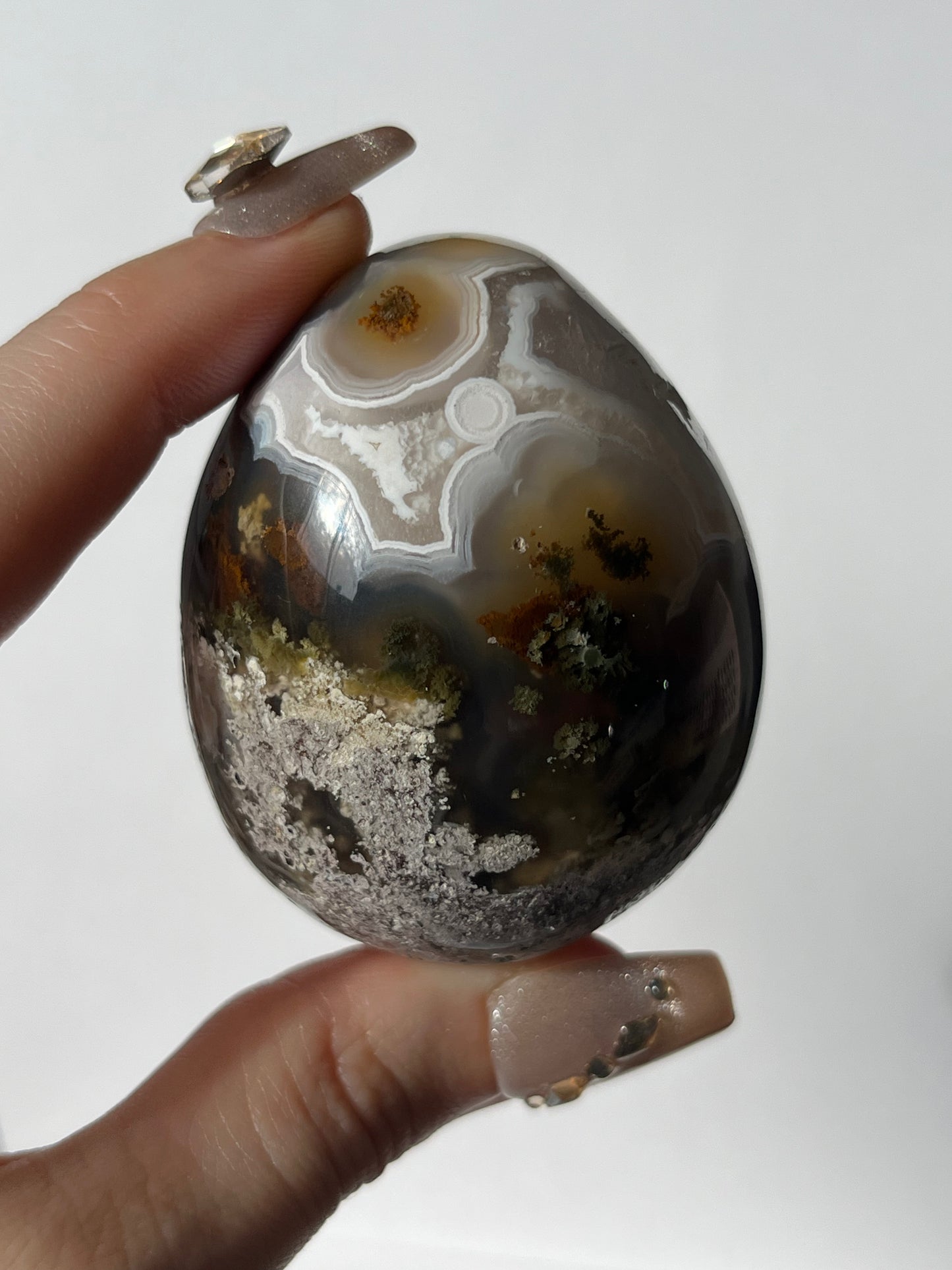 Nebula Agate Egg Carving A
