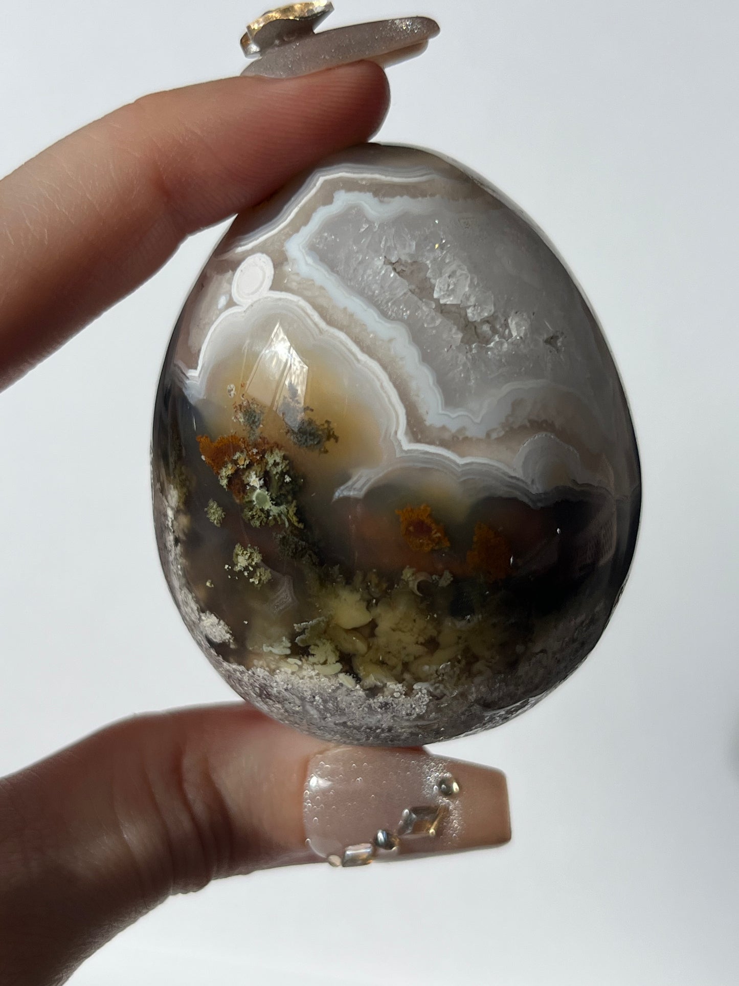 Nebula Agate Egg Carving A