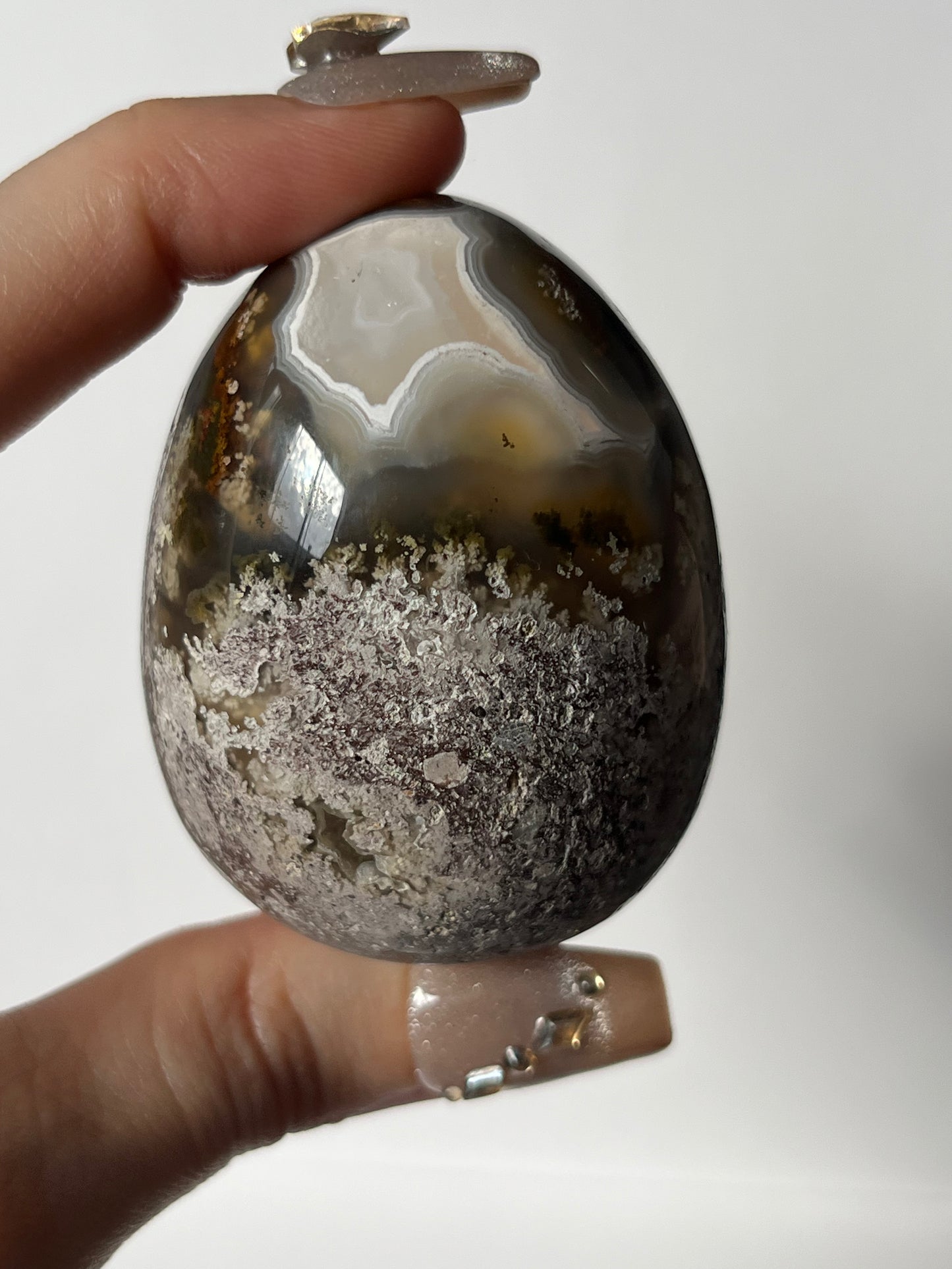 Nebula Agate Egg Carving B