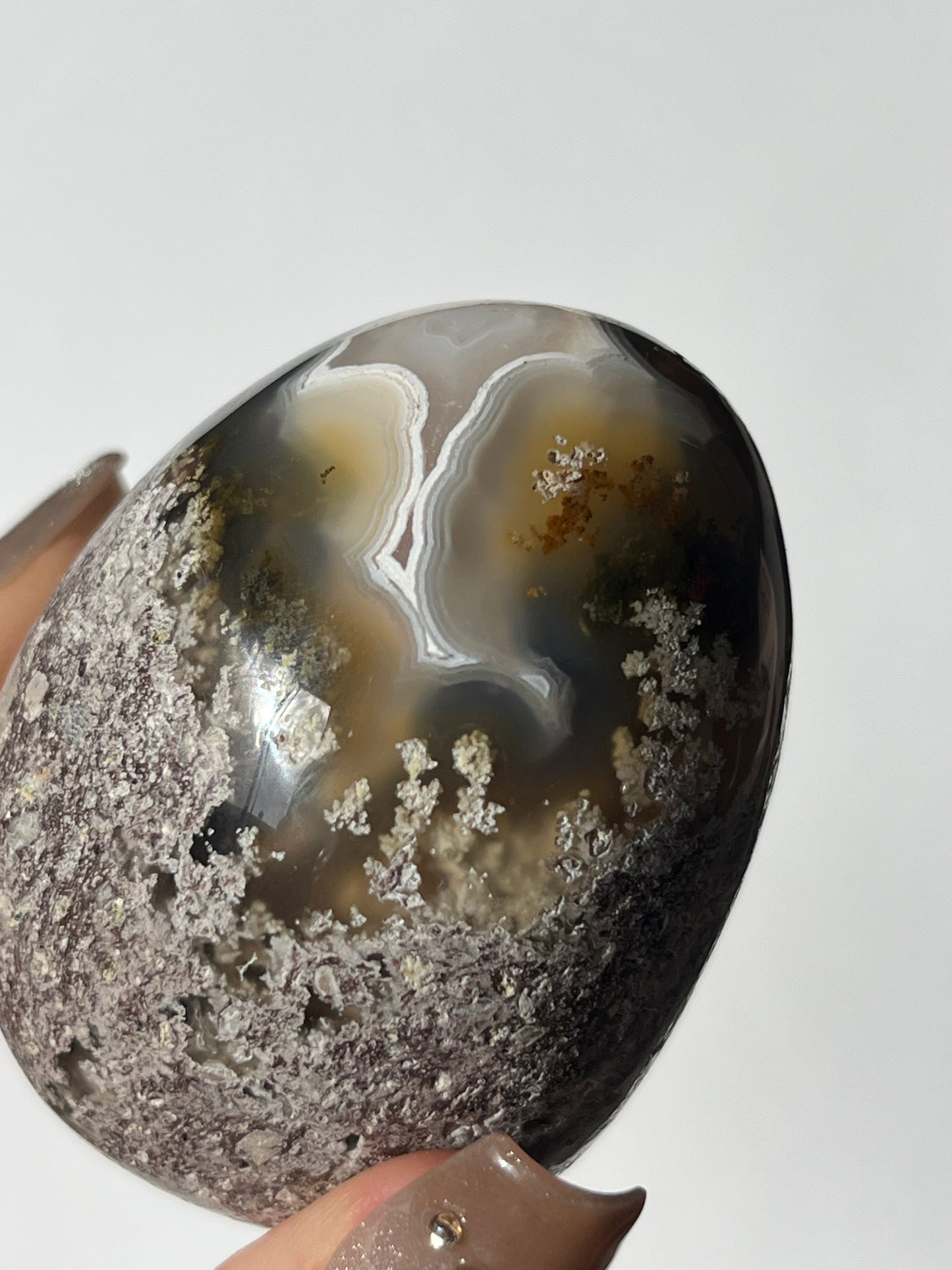 Nebula Agate Egg Carving B