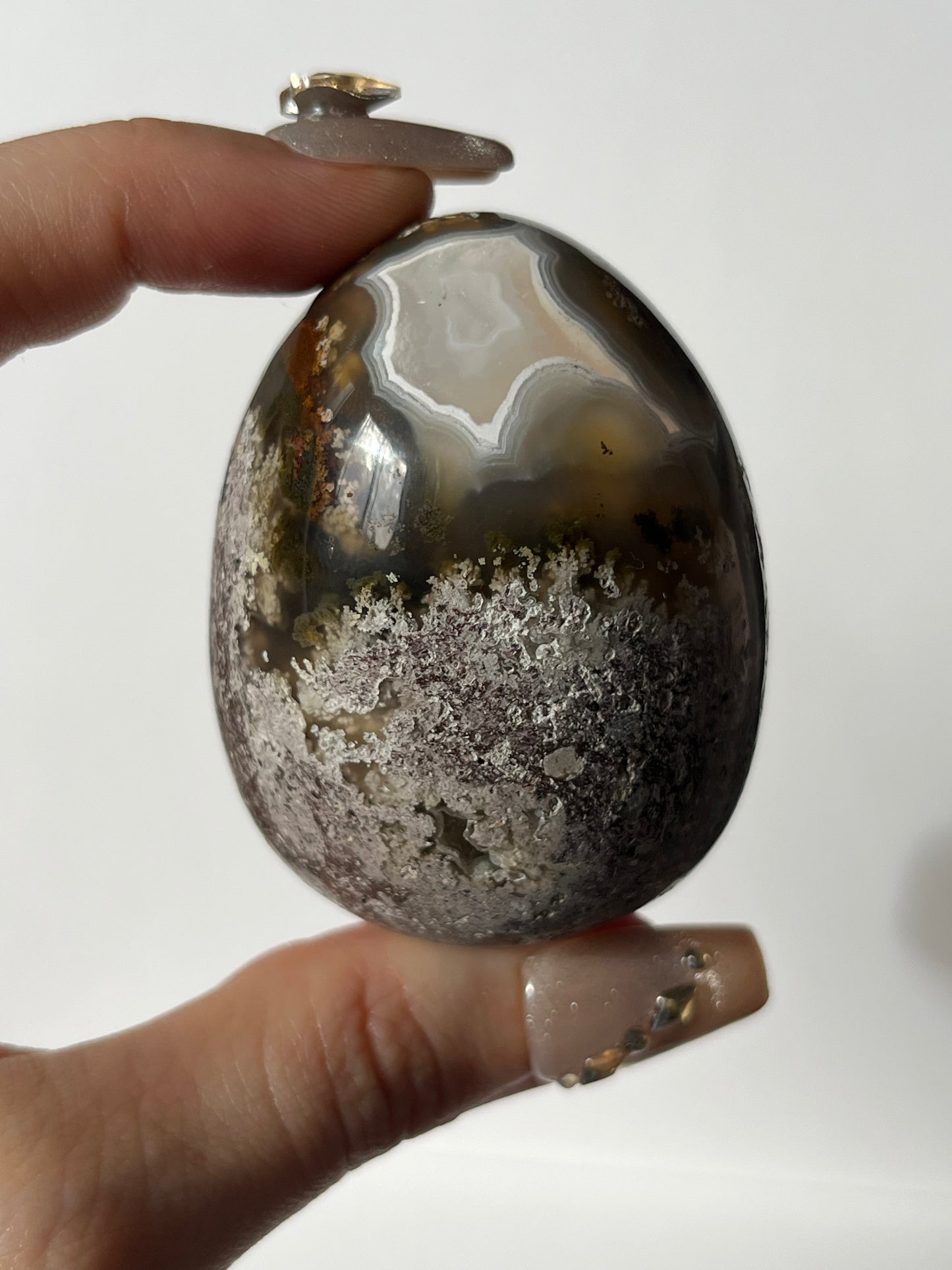 Nebula Agate Egg Carving B