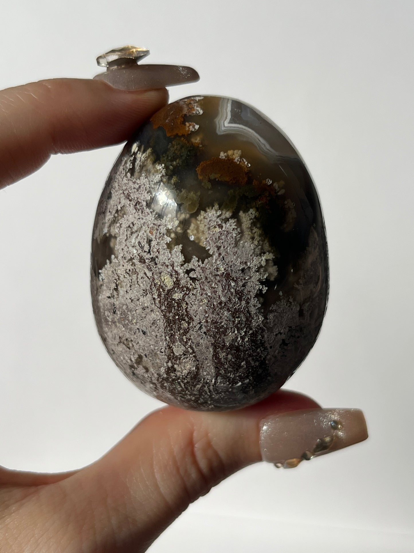 Nebula Agate Egg Carving B