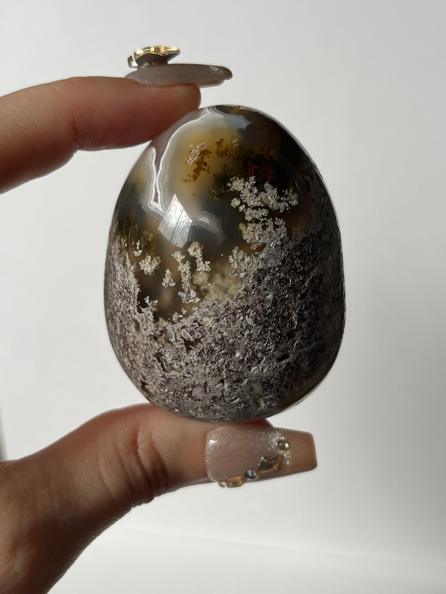Nebula Agate Egg Carving B