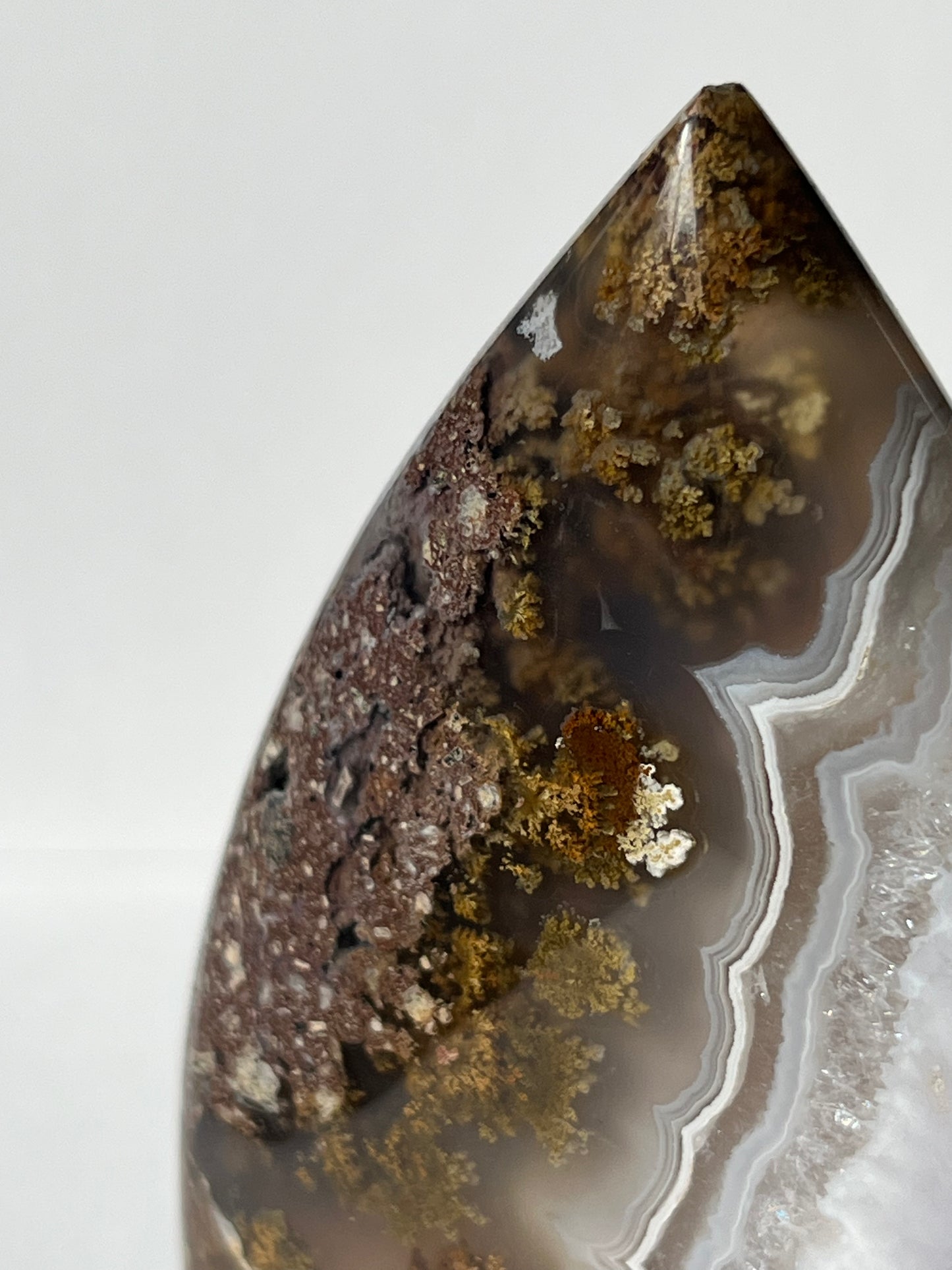 Nebula Agate Flame with Dendritic Inclusions A
