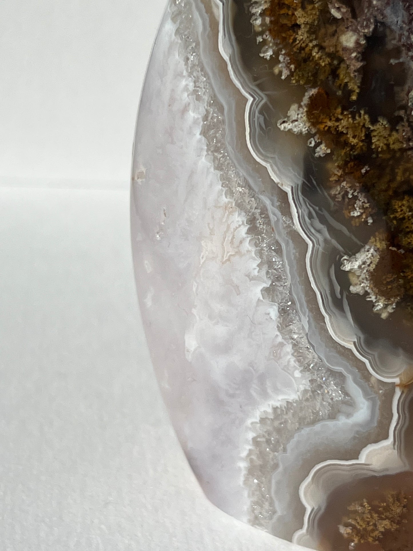 Nebula Agate Flame with Dendritic Inclusions A