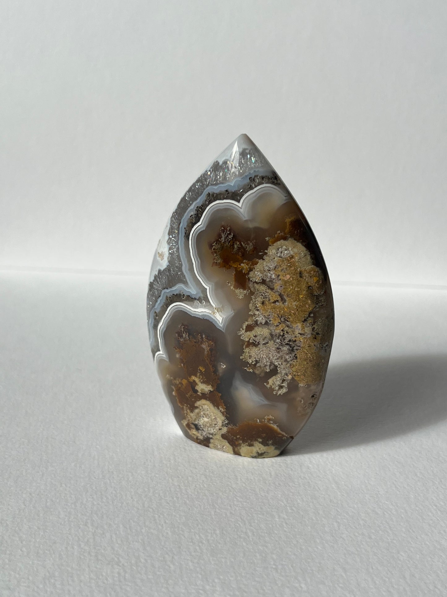 Nebula Agate Flame with Dendritic Inclusions B